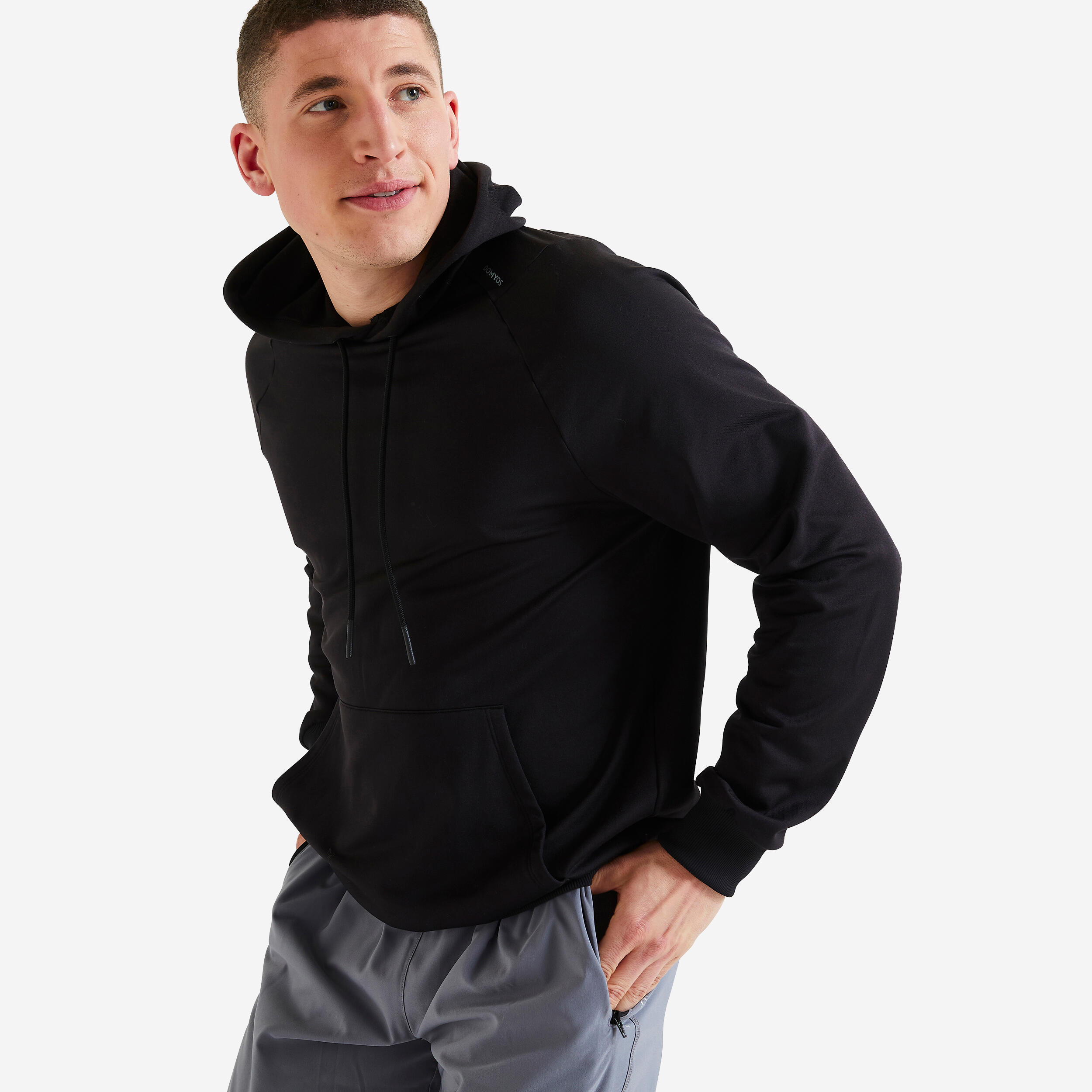 Domyos Sweatshirt Fitnesstraining hellgrau unifarben