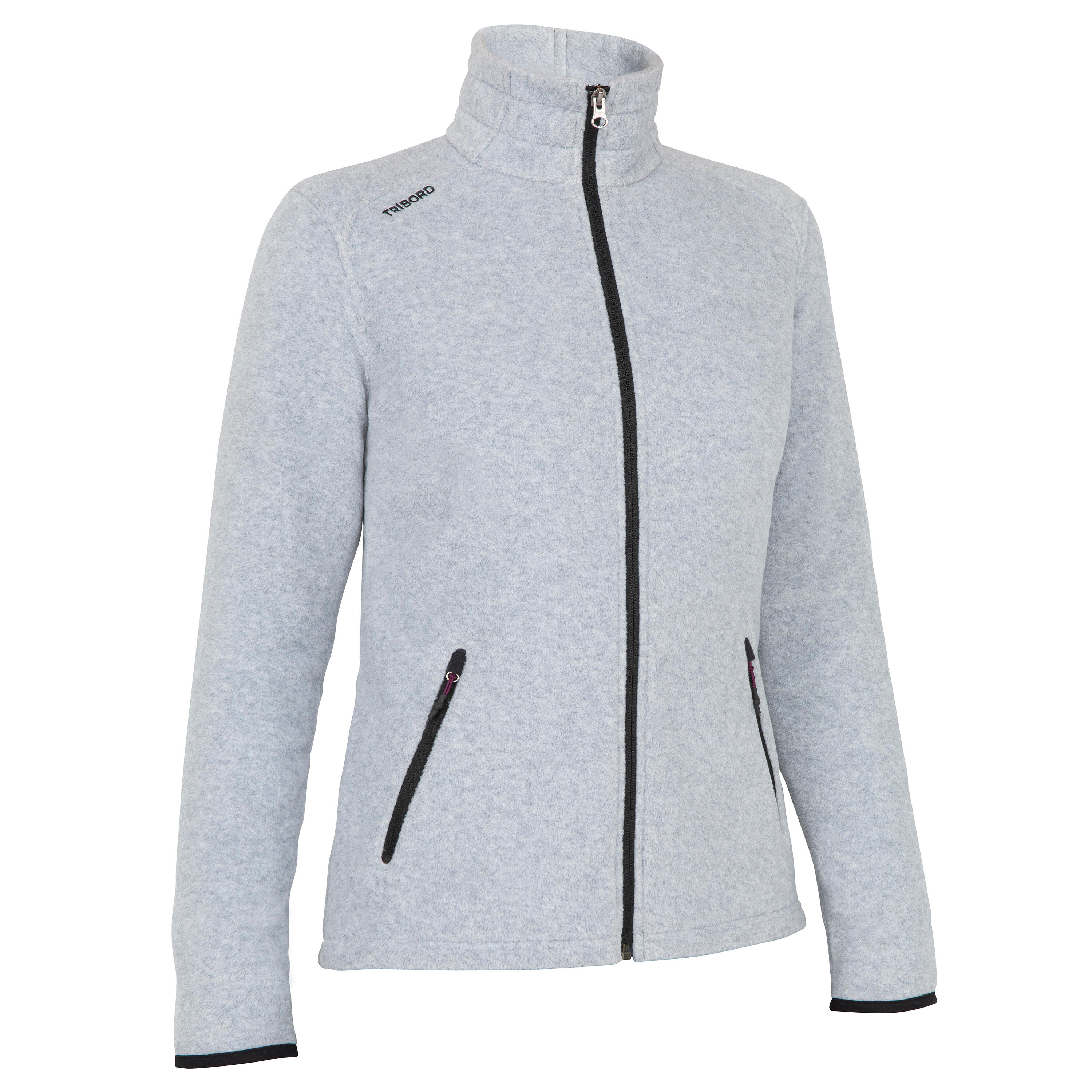 Tribord Fleecejacke Segeln Sailing 100 warm Ecodesign Damen grau meliert