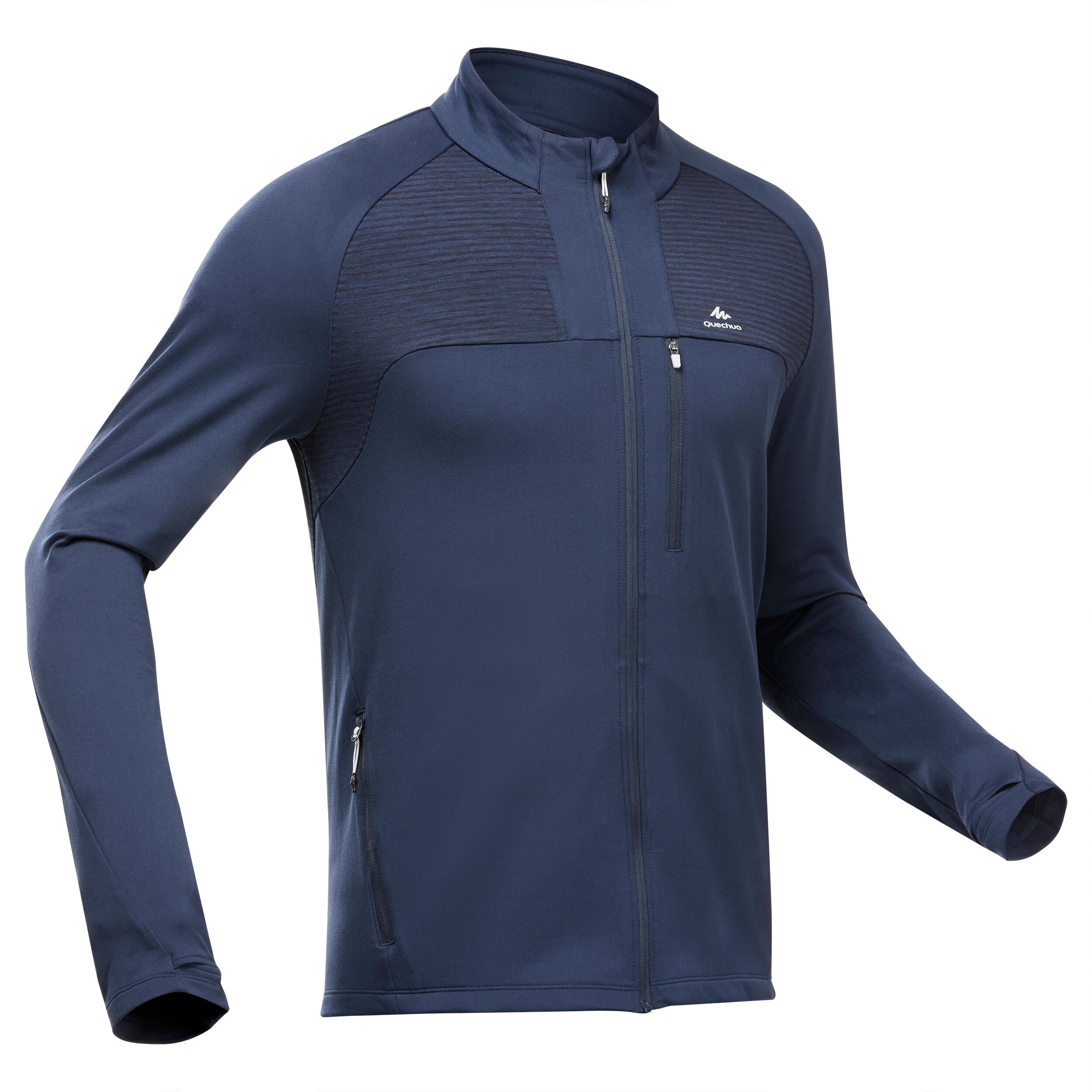 Quechua Fleecejacke Bergwandern MH950 leicht Herren blau/grau