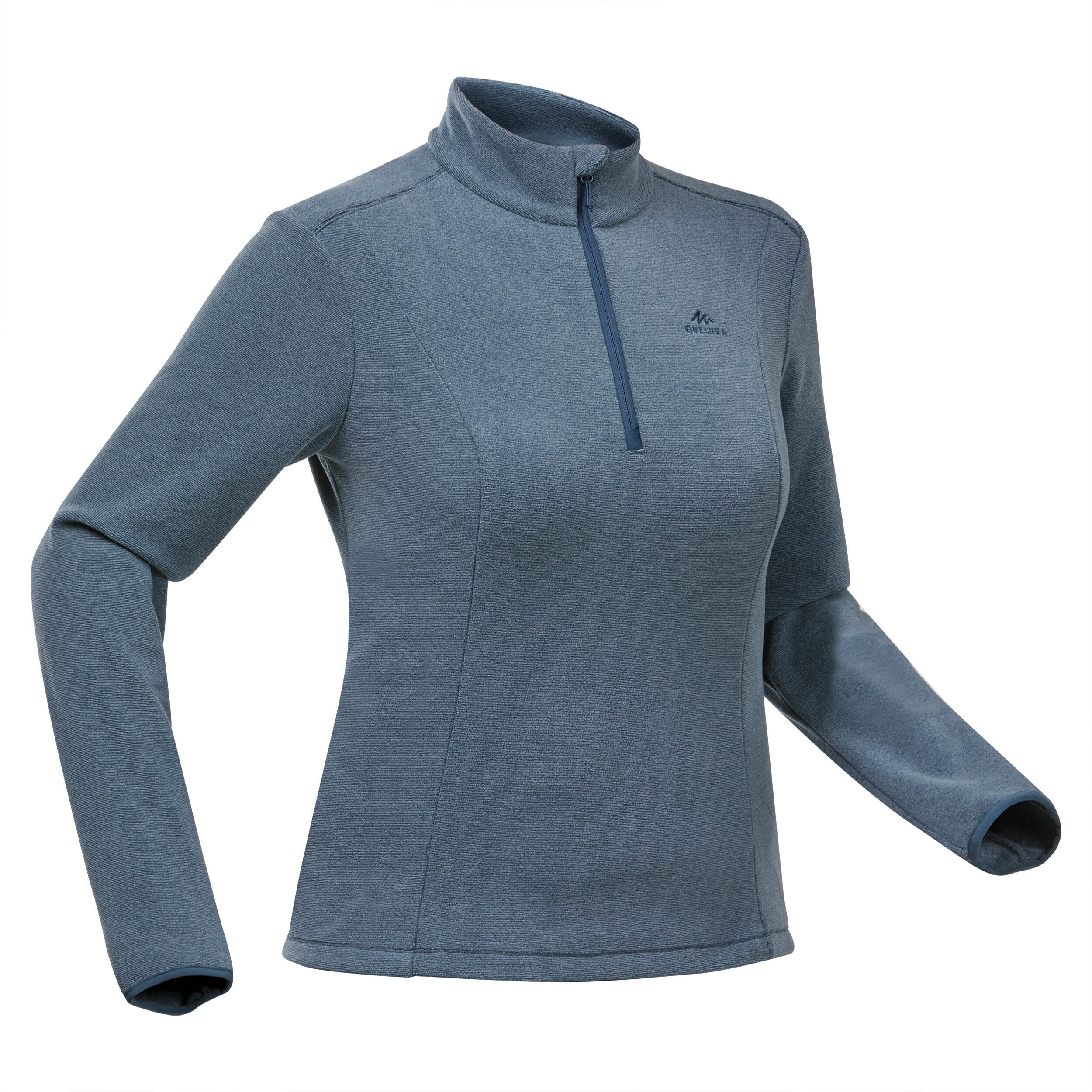 Quechua Fleecepullover Wandern MH100 Damen grau