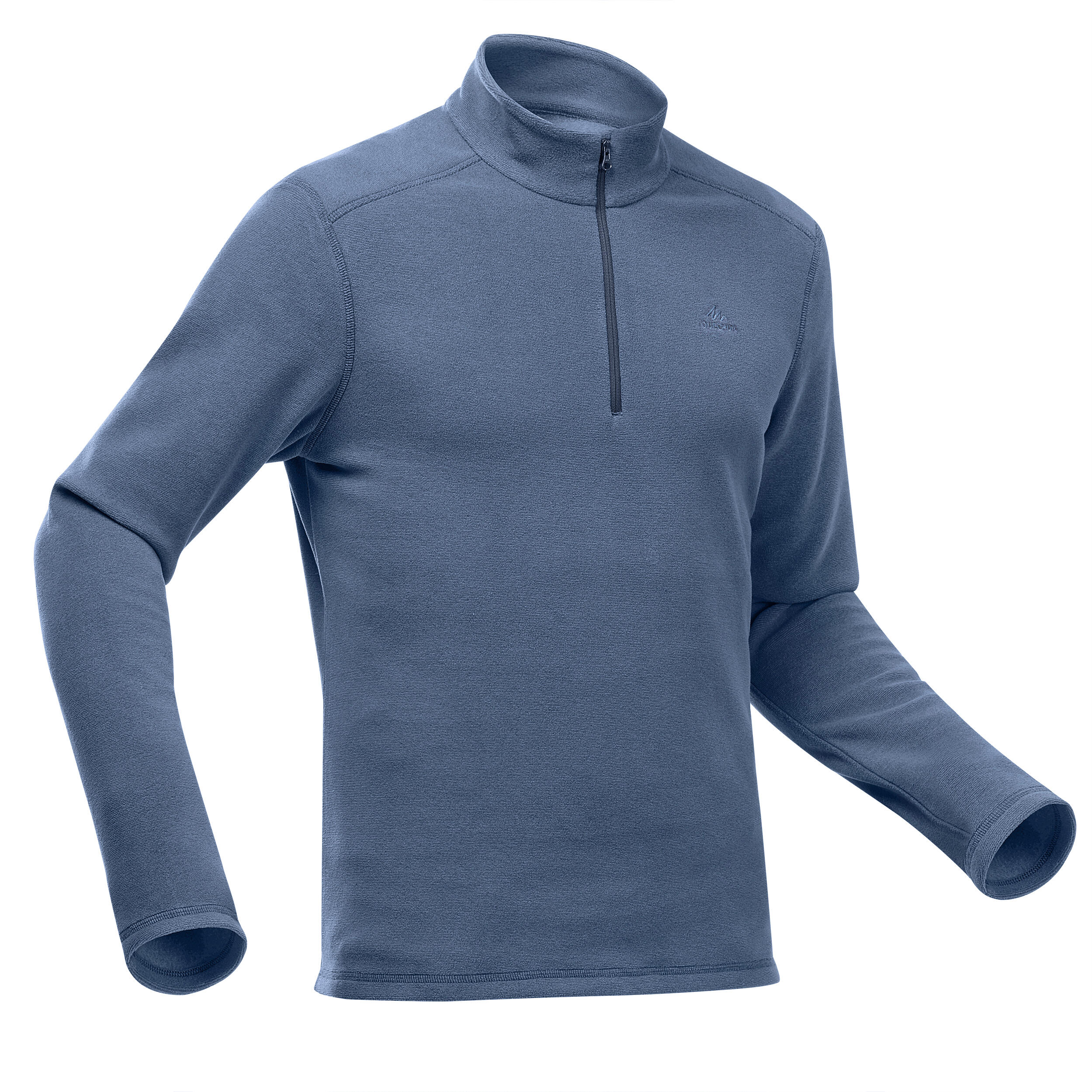 Quechua Fleecepullover Bergwandern MH100 Herren blaugrau
