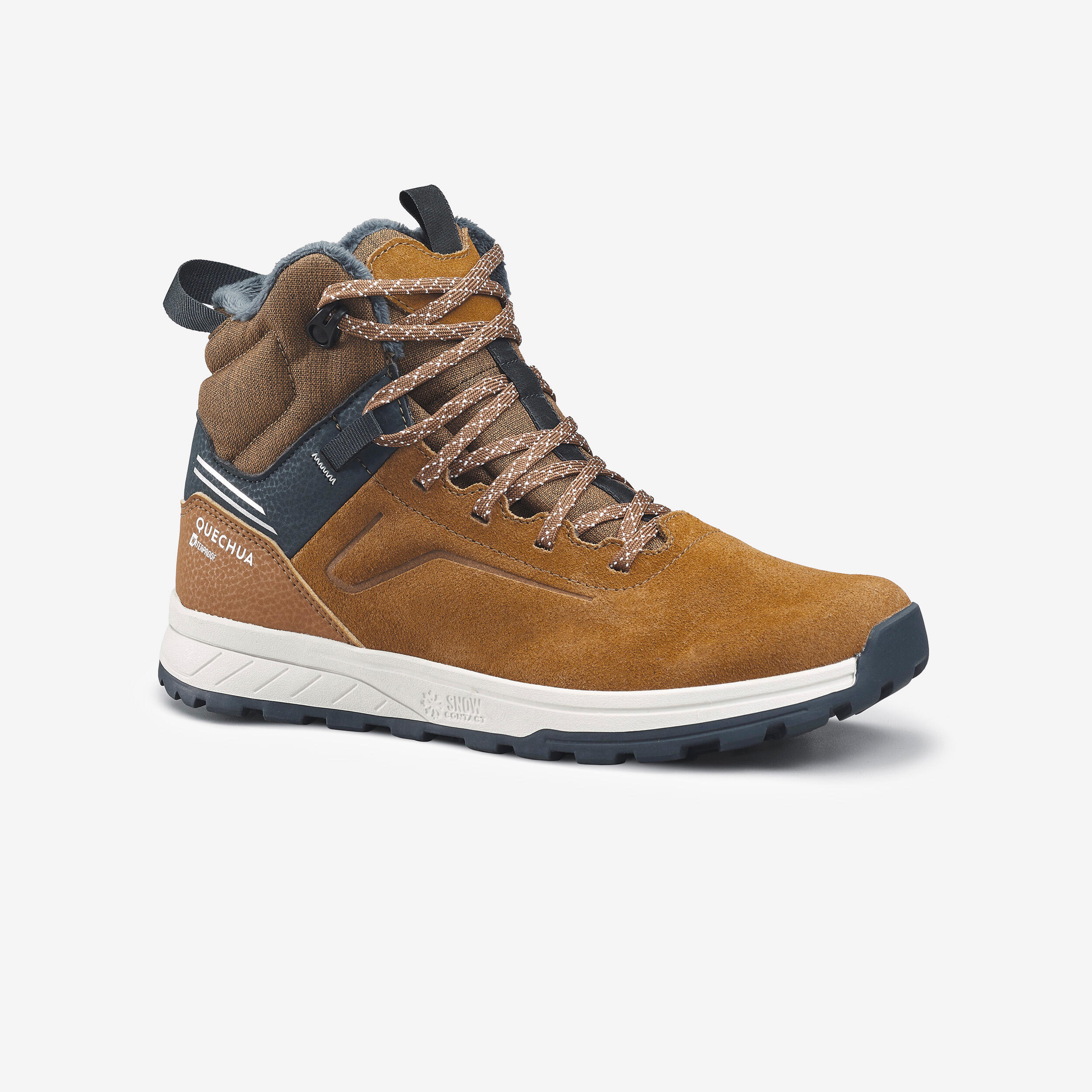 Quechua Wanderschuhe Winterwandern - SH100 Leder warm wasserdicht Schnürung Kinder Gr. 35–38