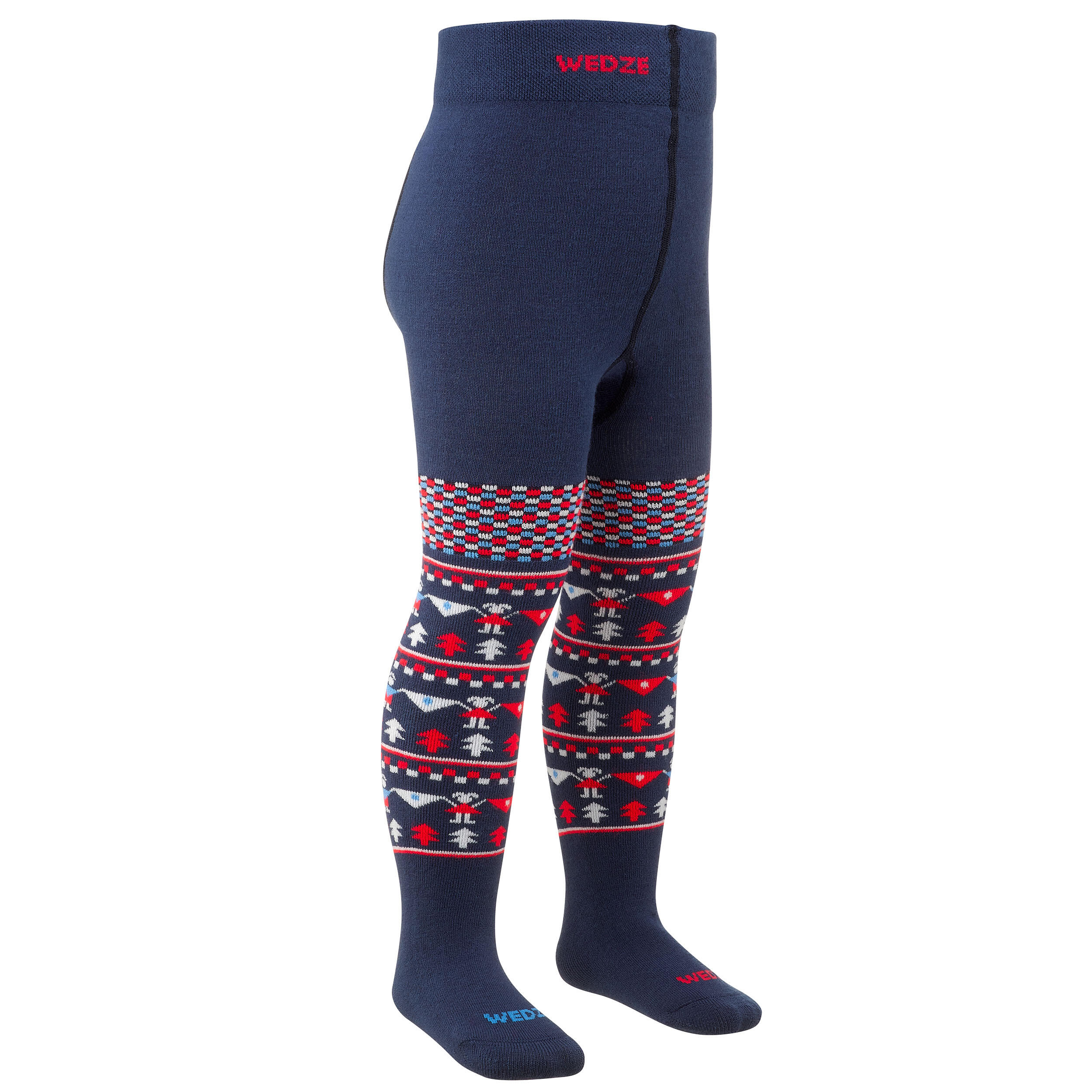 Wedze Skisocken Strumpfhose - Kinder blau