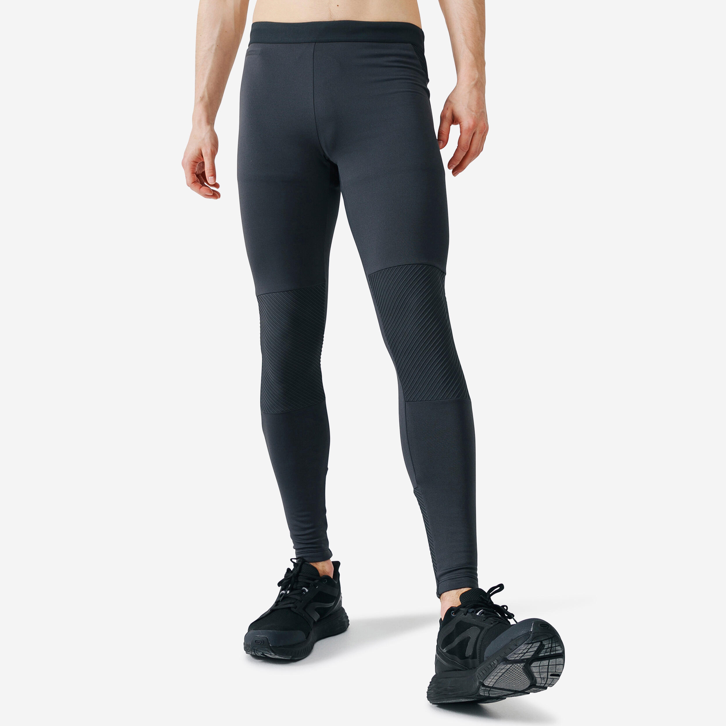 Kalenji Laufhose lang Tights Warm+ Herren grau