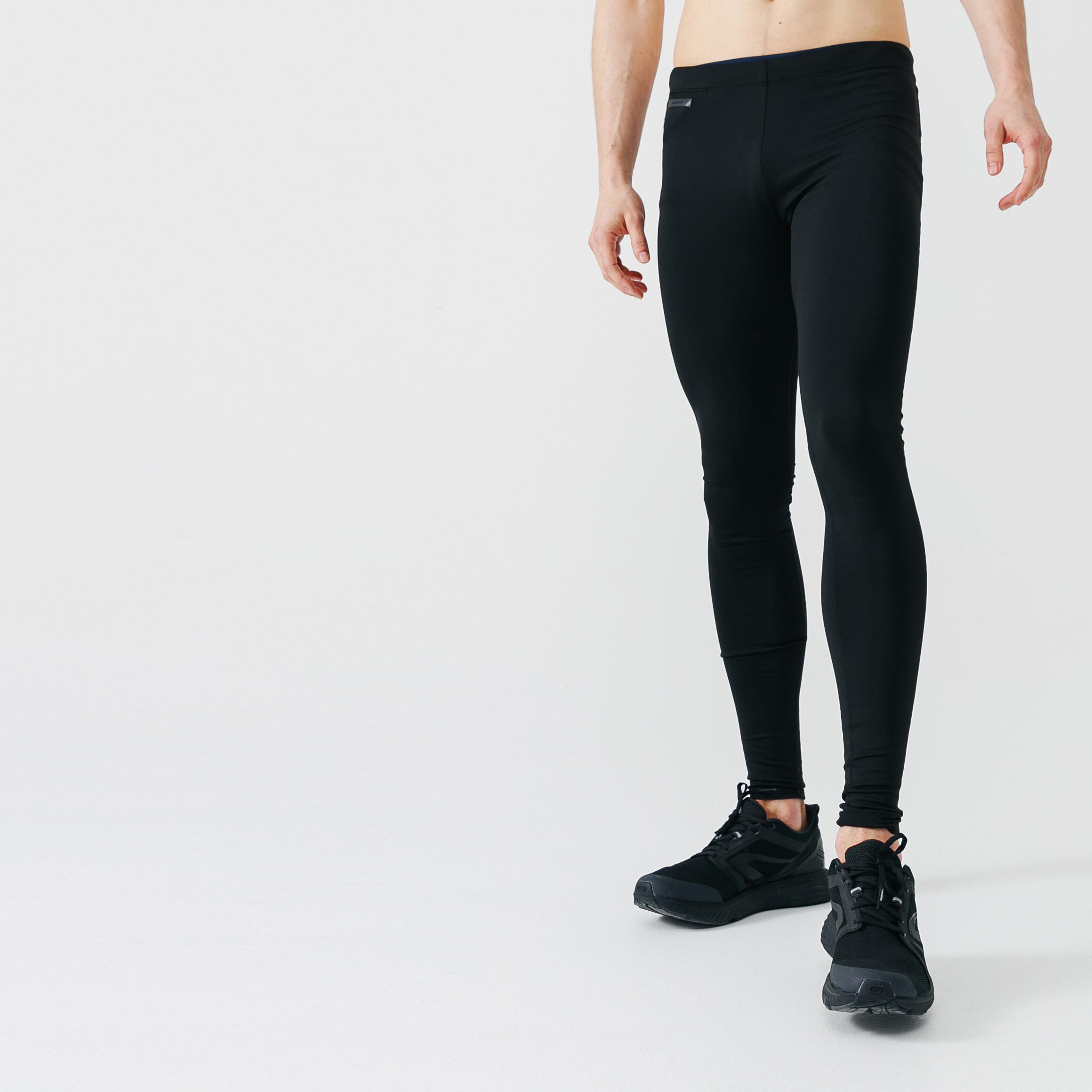 Kalenji Laufhose lang Tights Warm Herren schwarz