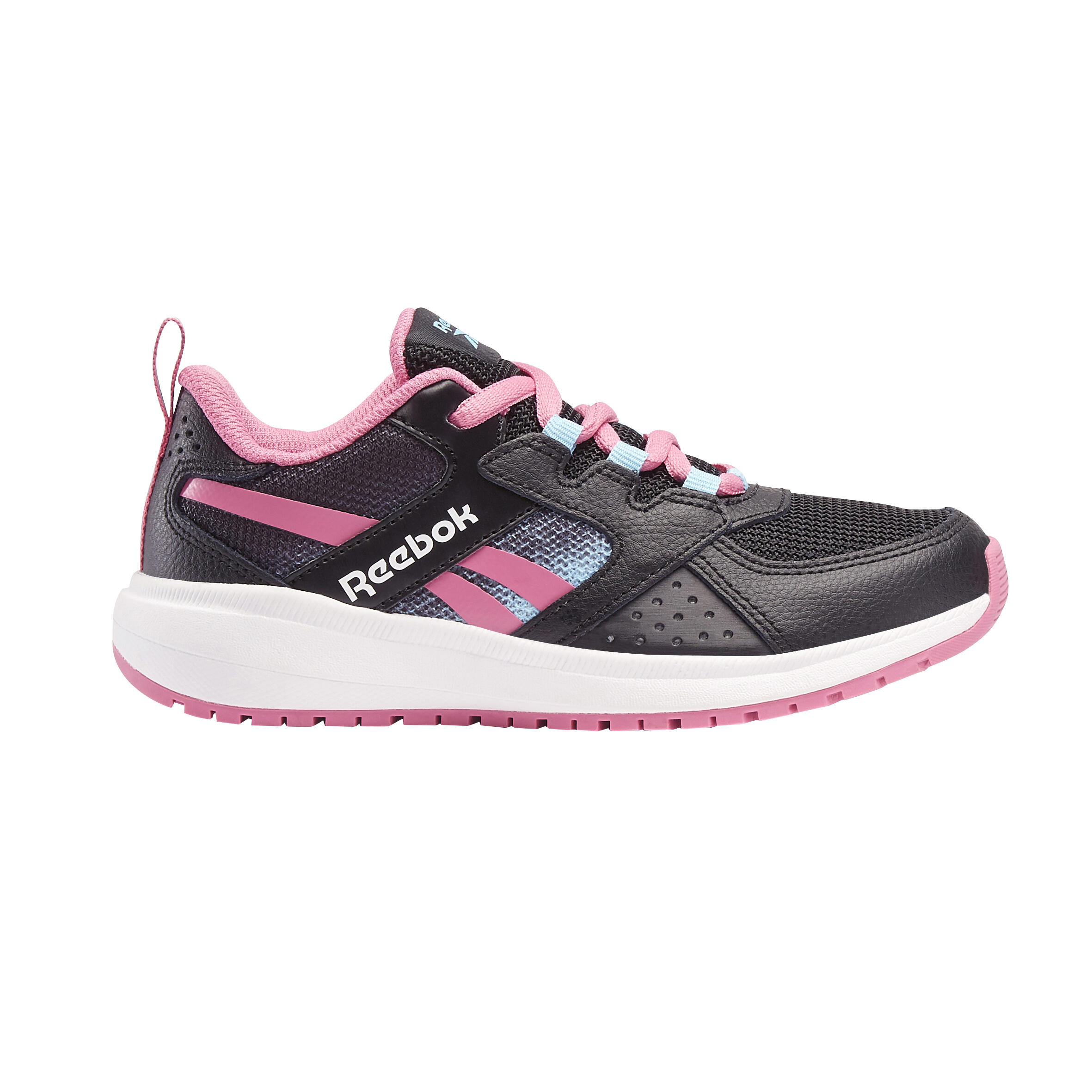Reebok Sportschuhe Walking Schnürsenkel Reebok Road Supreme Kinder schwarz/rosa