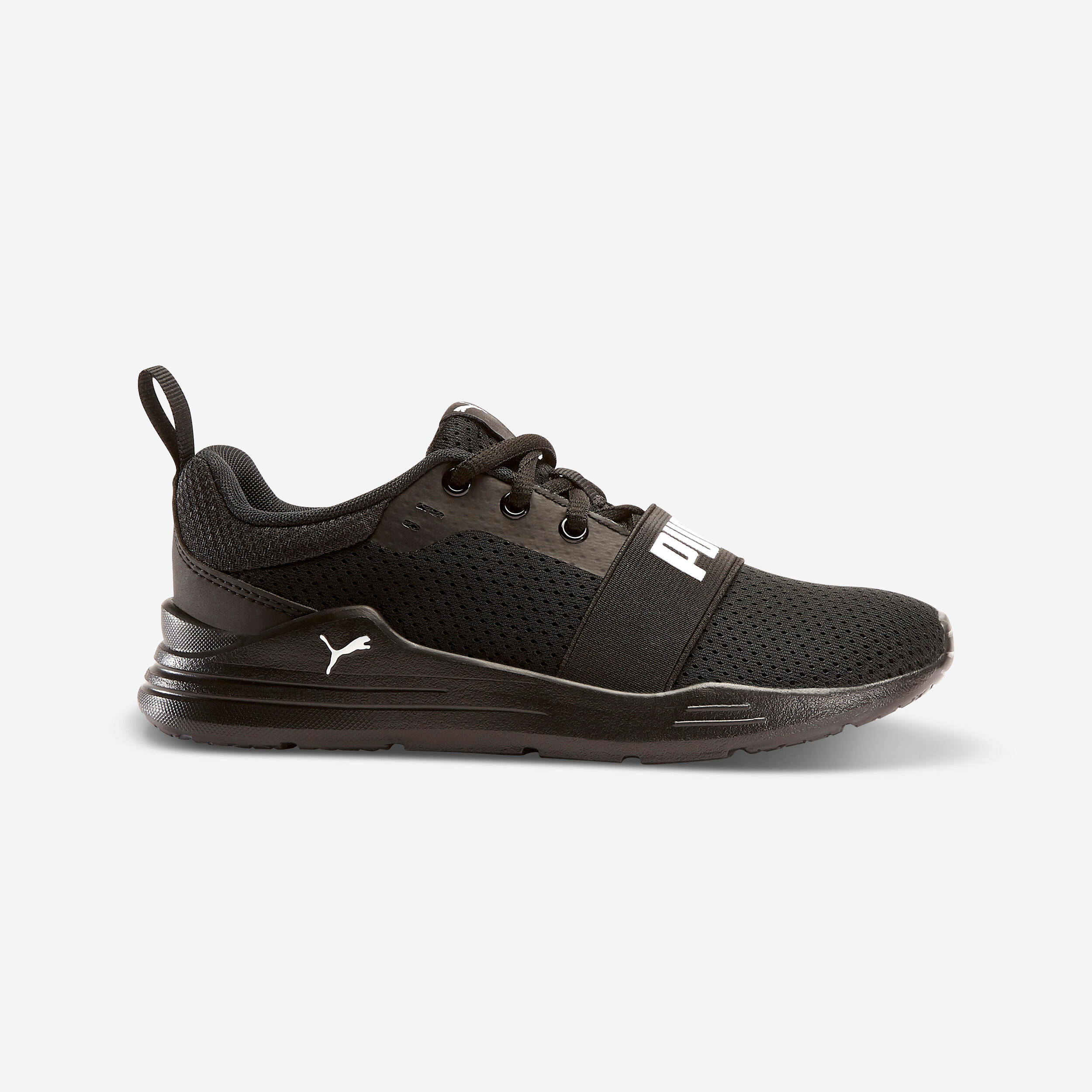 Puma Sportschuhe Walking Schnürsenkel Puma Wired Kinder schwarz