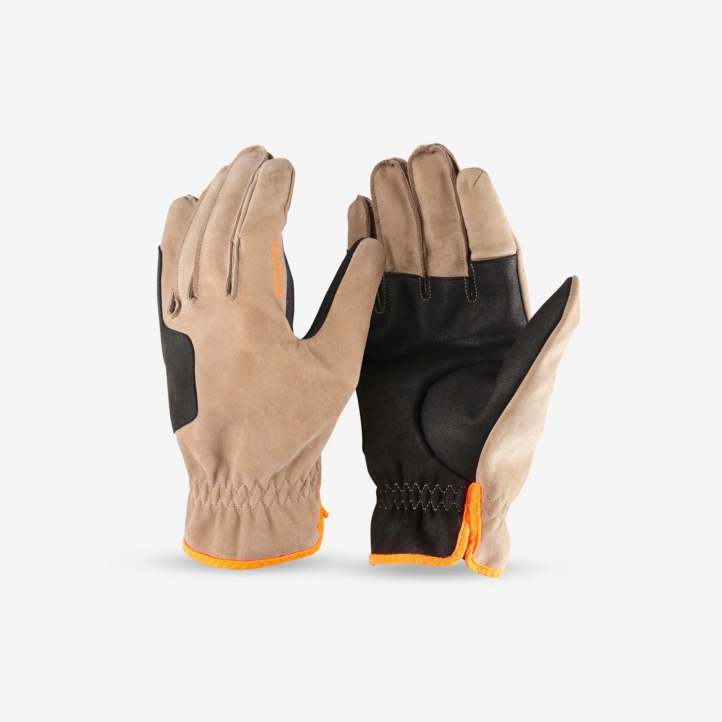 Solognac Jagdhandschuh SUPERTRACK Leder braun