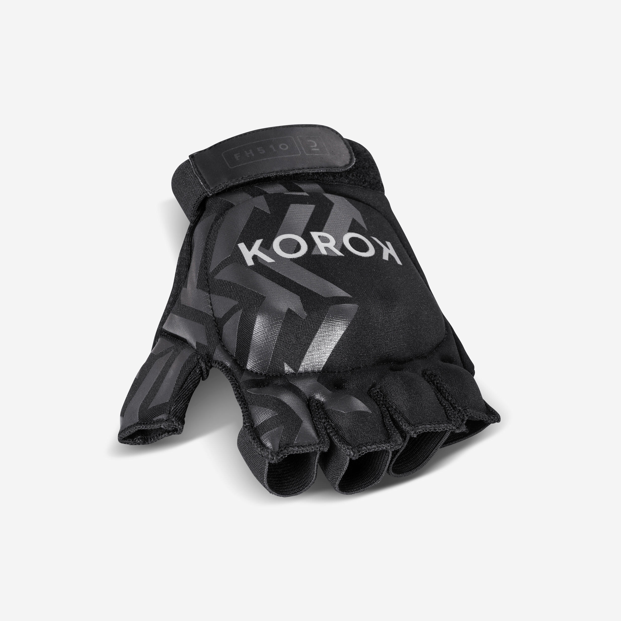Korok Handschuh Feldhockey 1-Fingerglied Jugendliche/Erwachsene FG510 schwarz/grau