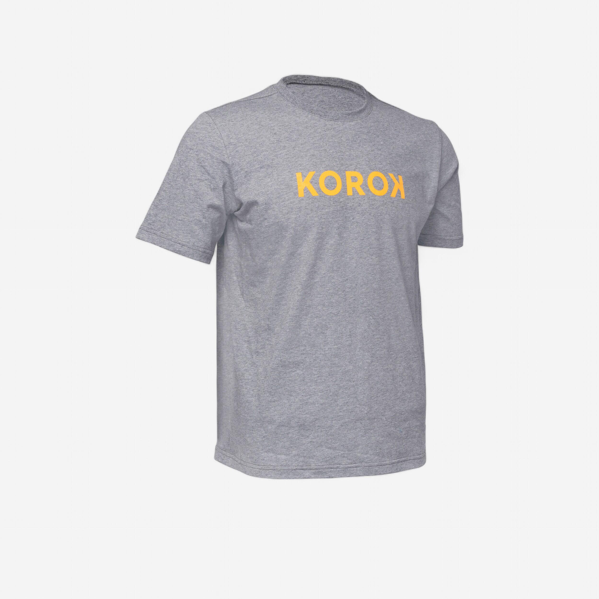 Korok T-Shirt Feldhockey FH110 Herren grau/gelb