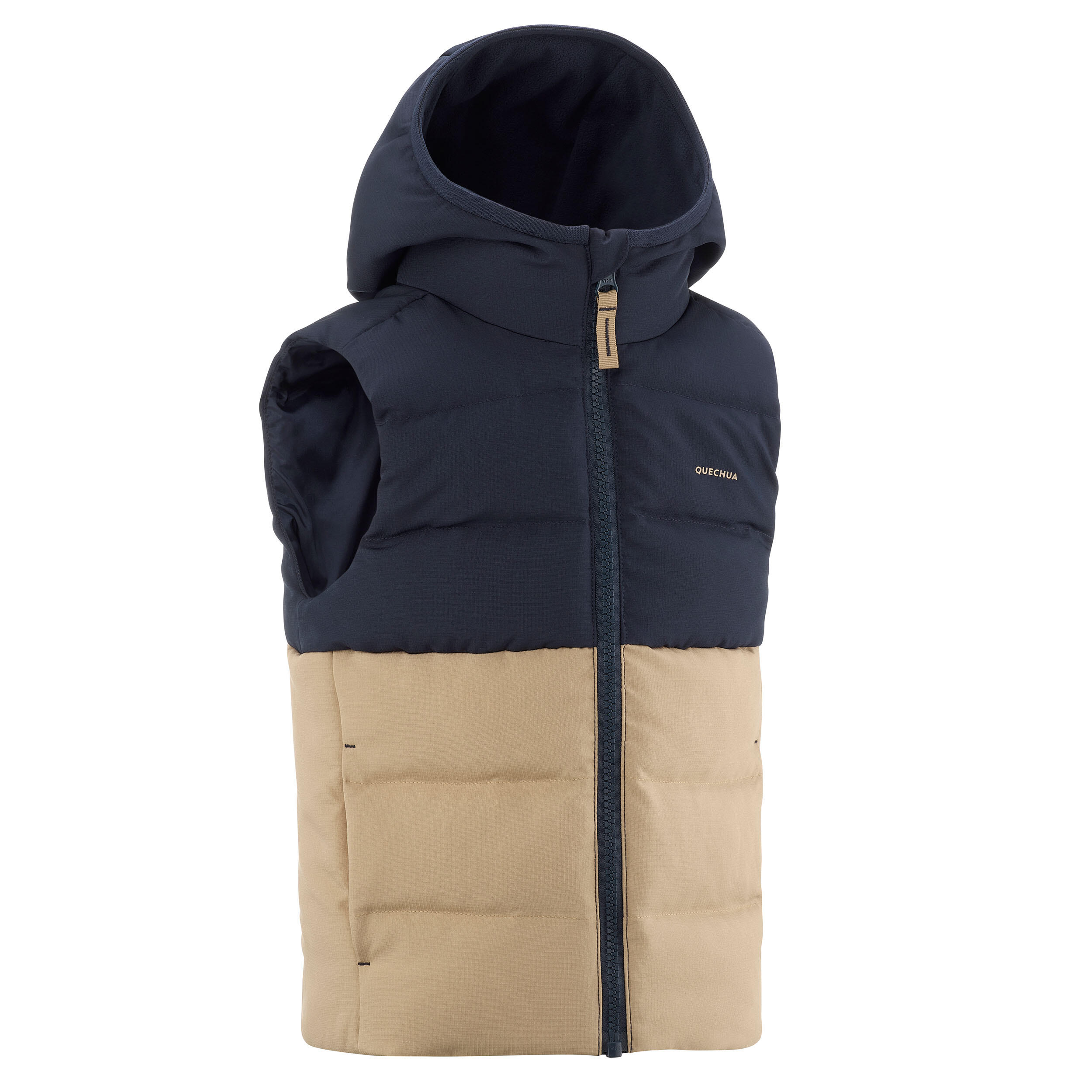 Quechua Wattierte Weste Wandern Kleinkinder Gr. 92–116 beige/blau