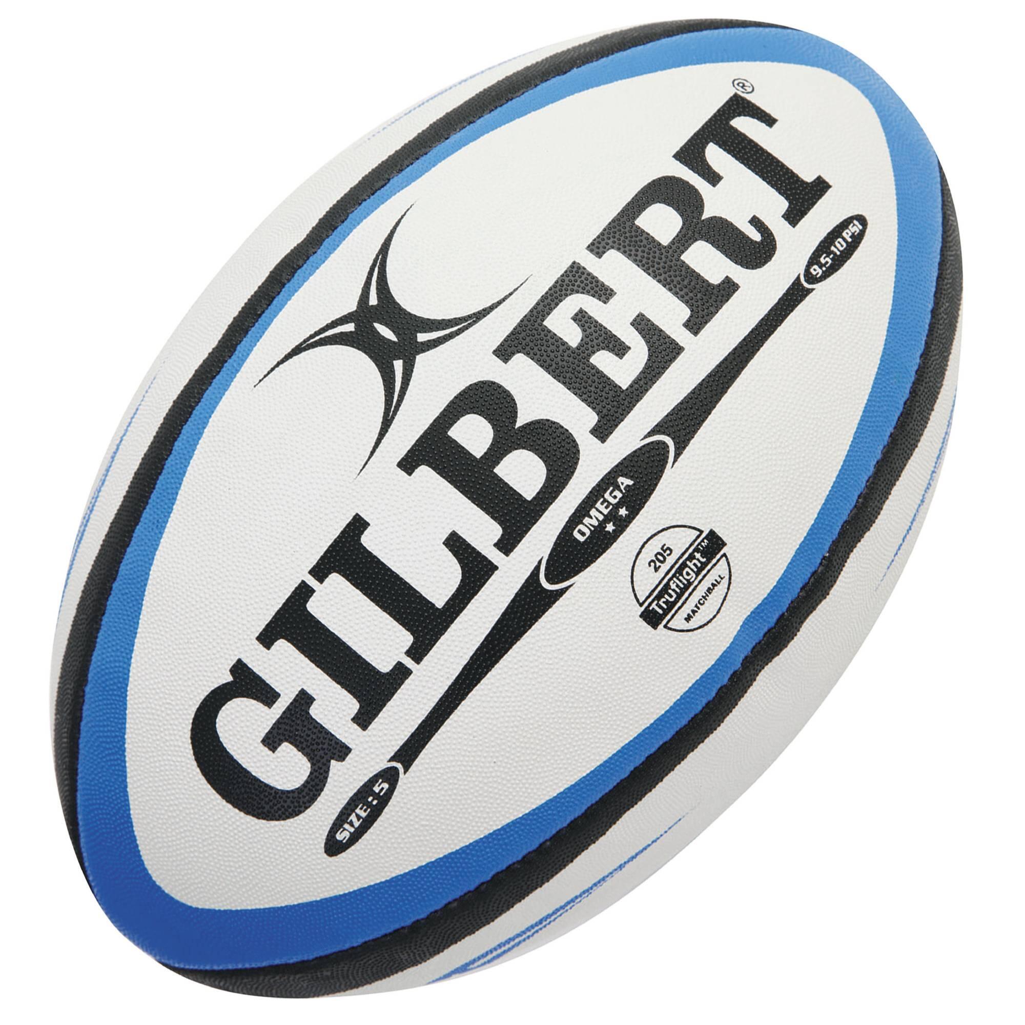 Gilbert Rugbyball Omega Größe 5 blau/schwarz