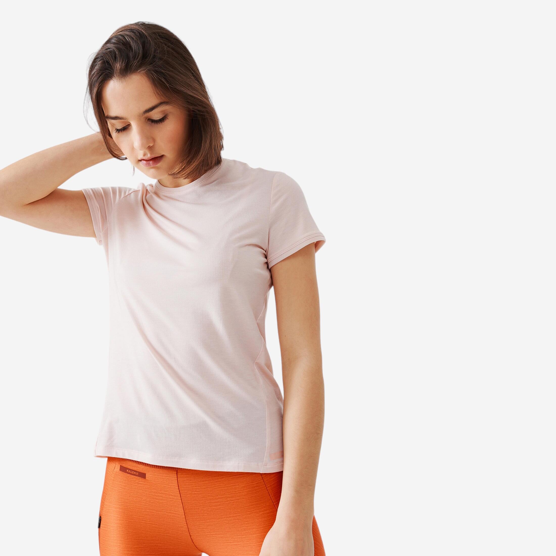 Kalenji Laufshirt kurzarm atmungsaktiv Soft Damen dunkelgrau