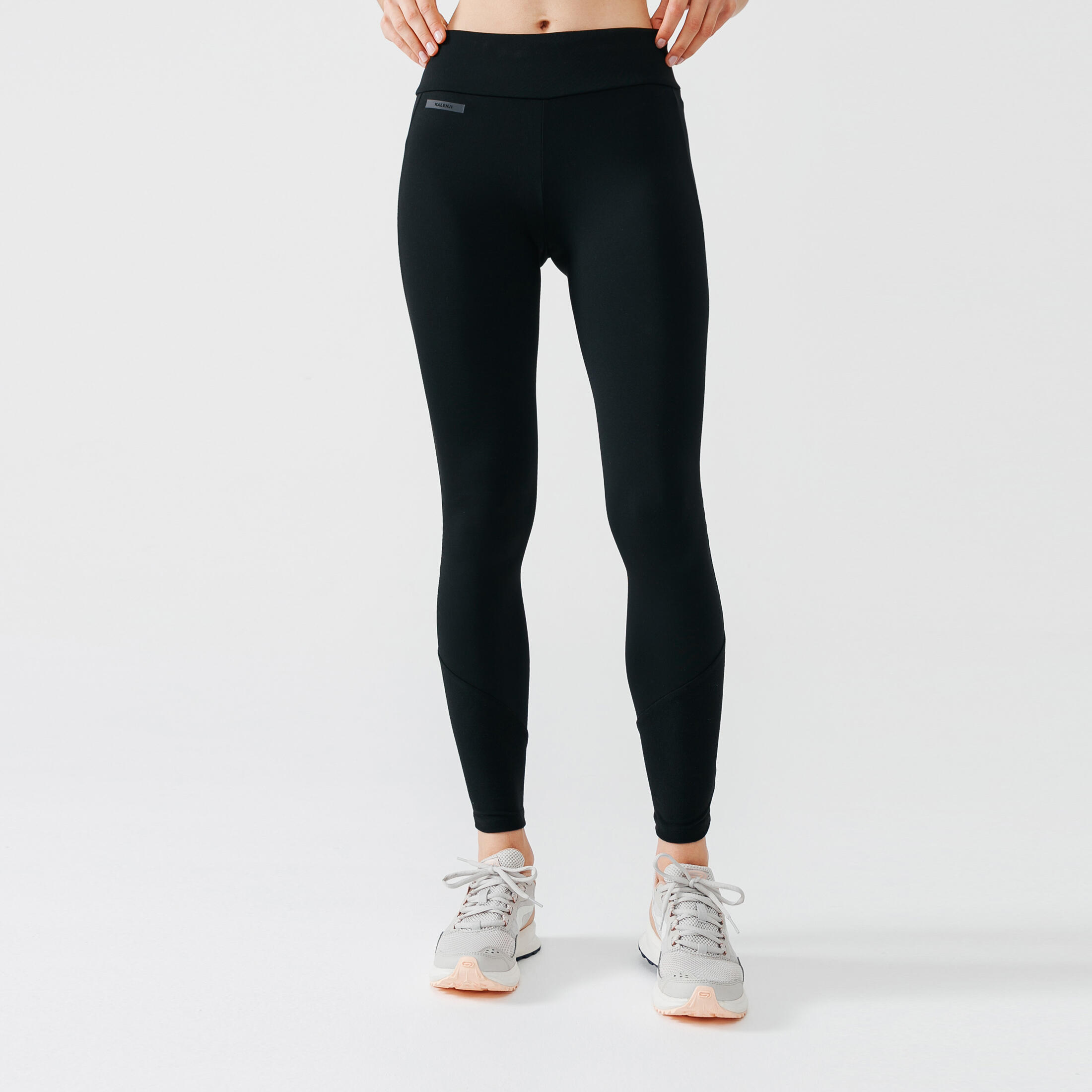 Kalenji Laufhose lang Leggings warm Damen schwarz