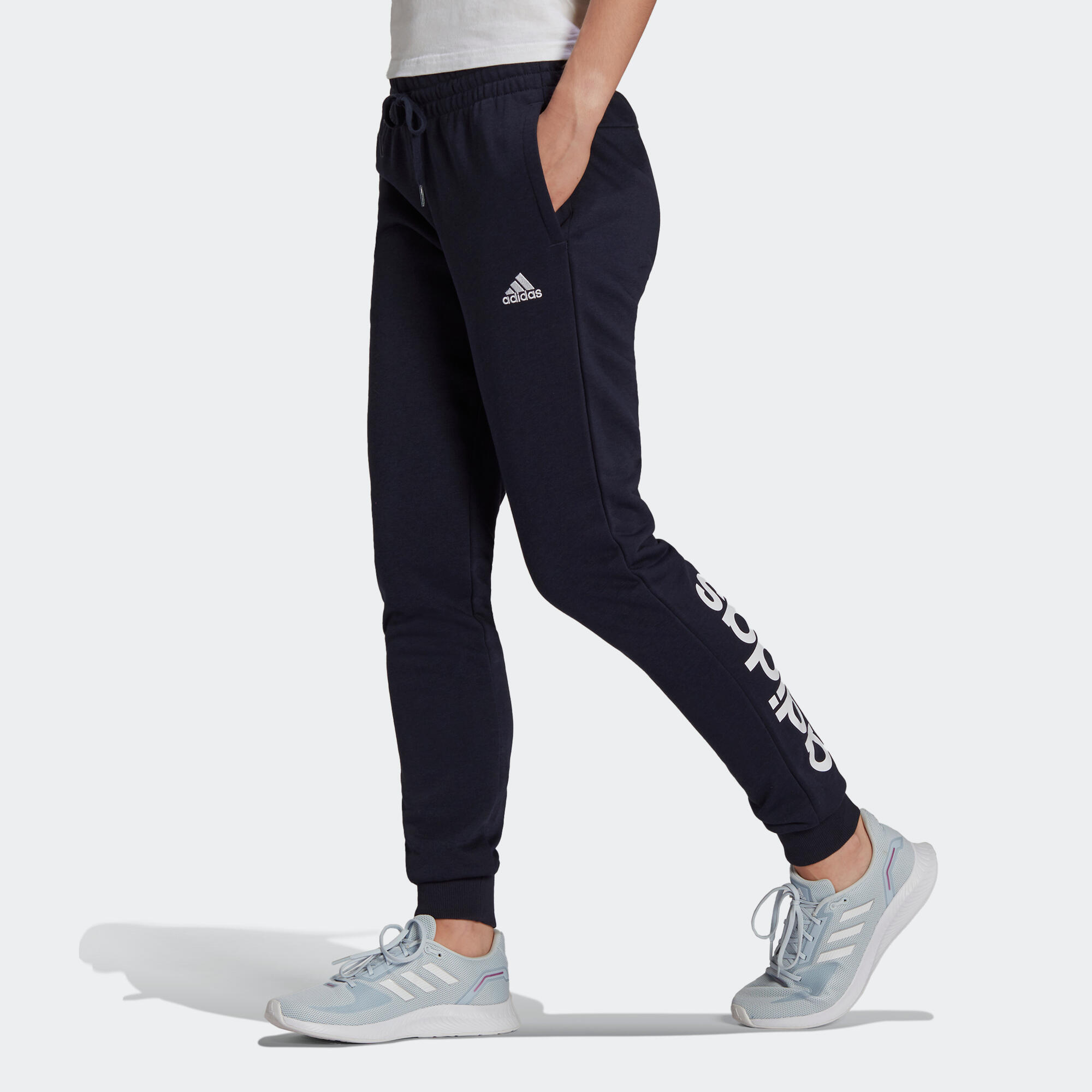 Adidas Jogginghose Fitness Slim Damen blau