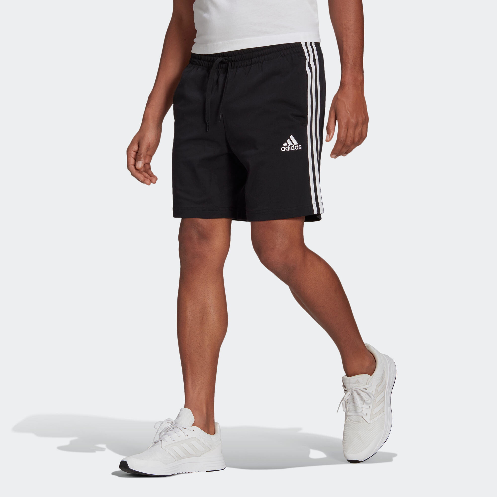 Adidas Shorts Fitness Aeroready Baumwolle gerade mit Tasche Herren schwarz