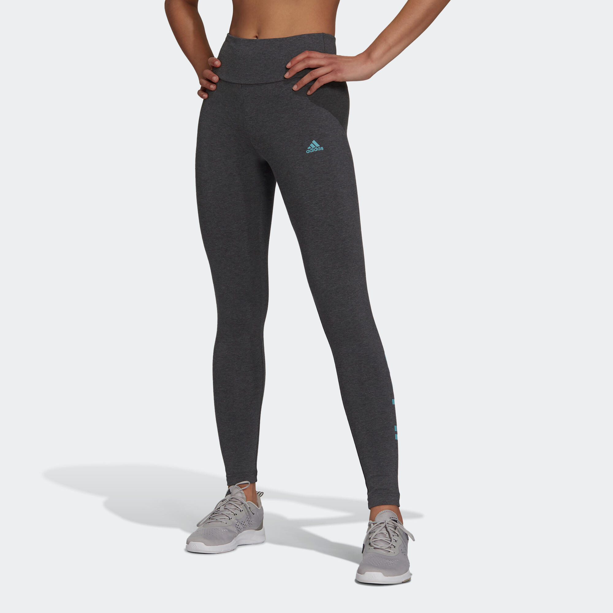 Adidas Leggings Baumwolle Adidas Damen grau