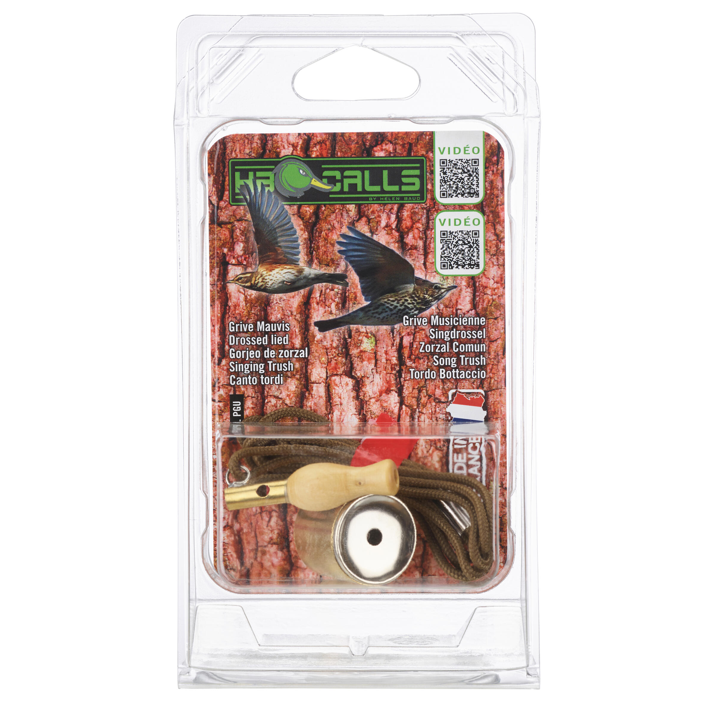 Baud Set mit Kordel und Vogelpfeife (mit Metallbalg)