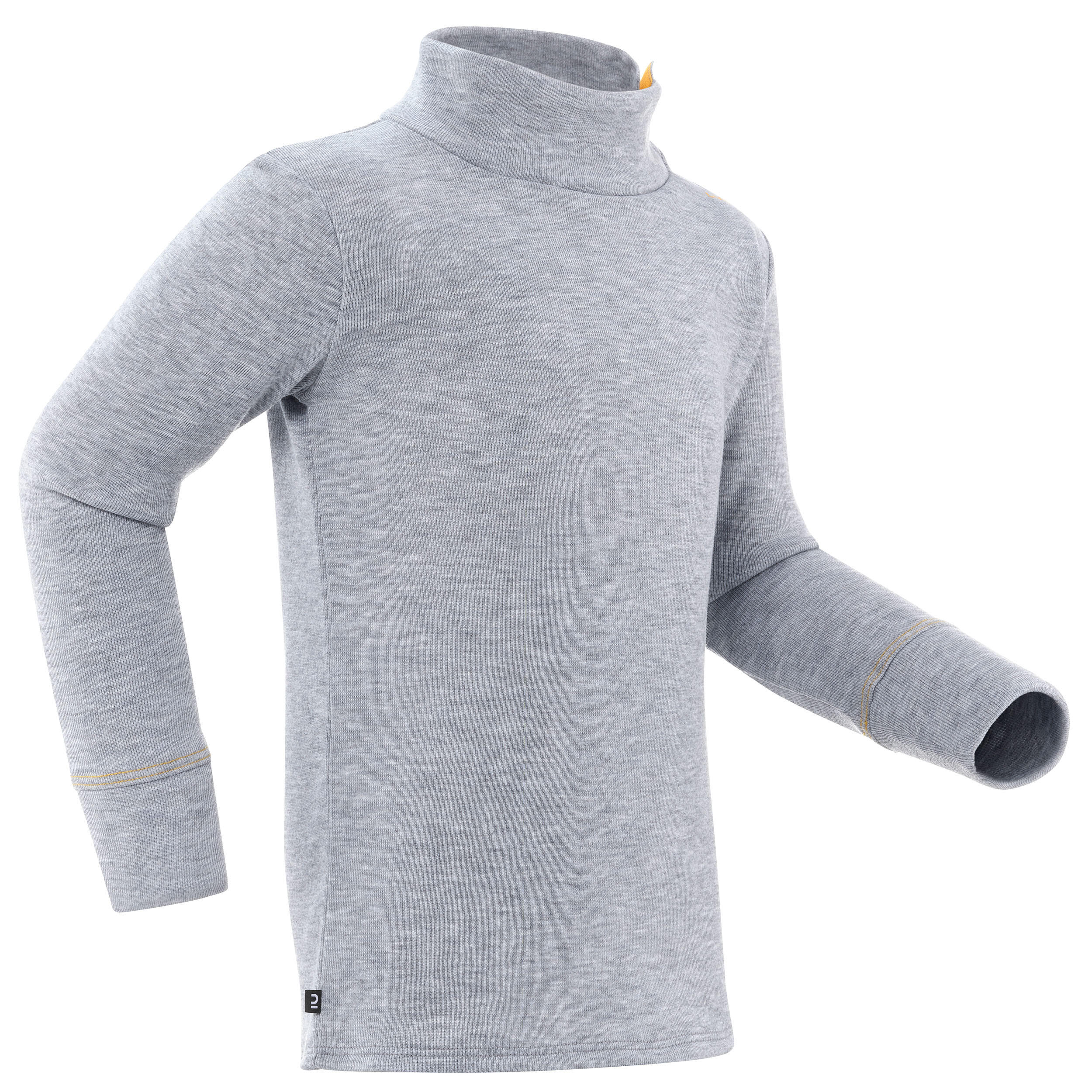 Wedze Skiunterwäsche Funktionsshirt Simple Warm Baby grau