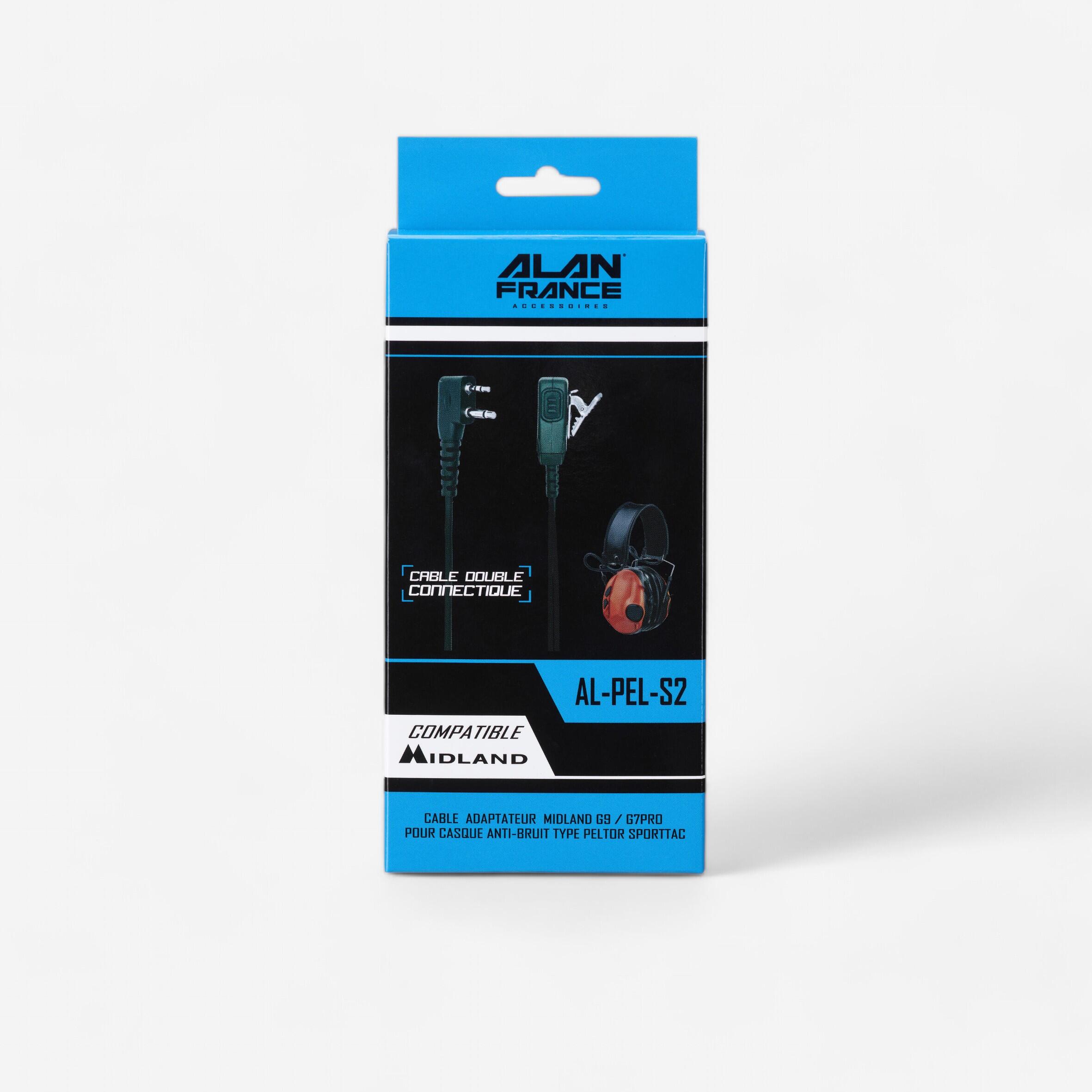 Midland Kabel für Gehörschutz SPORTTAC – Kompatibel mit Walkie-Talkie MIDLAND G9