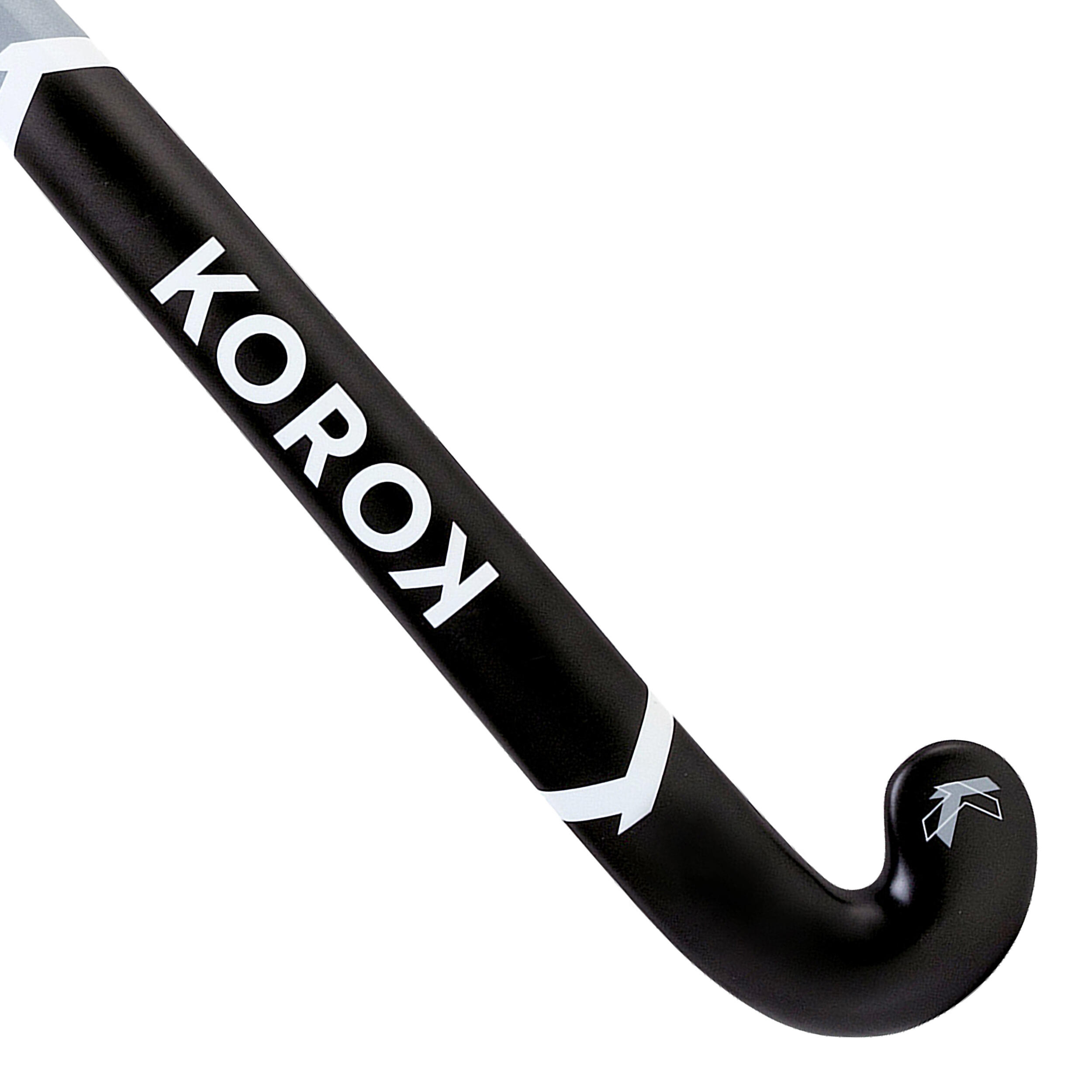 Korok Feldhockeyschläger FH530 Extra Low Bow 30% Carbon Erwachsene grau/weiss