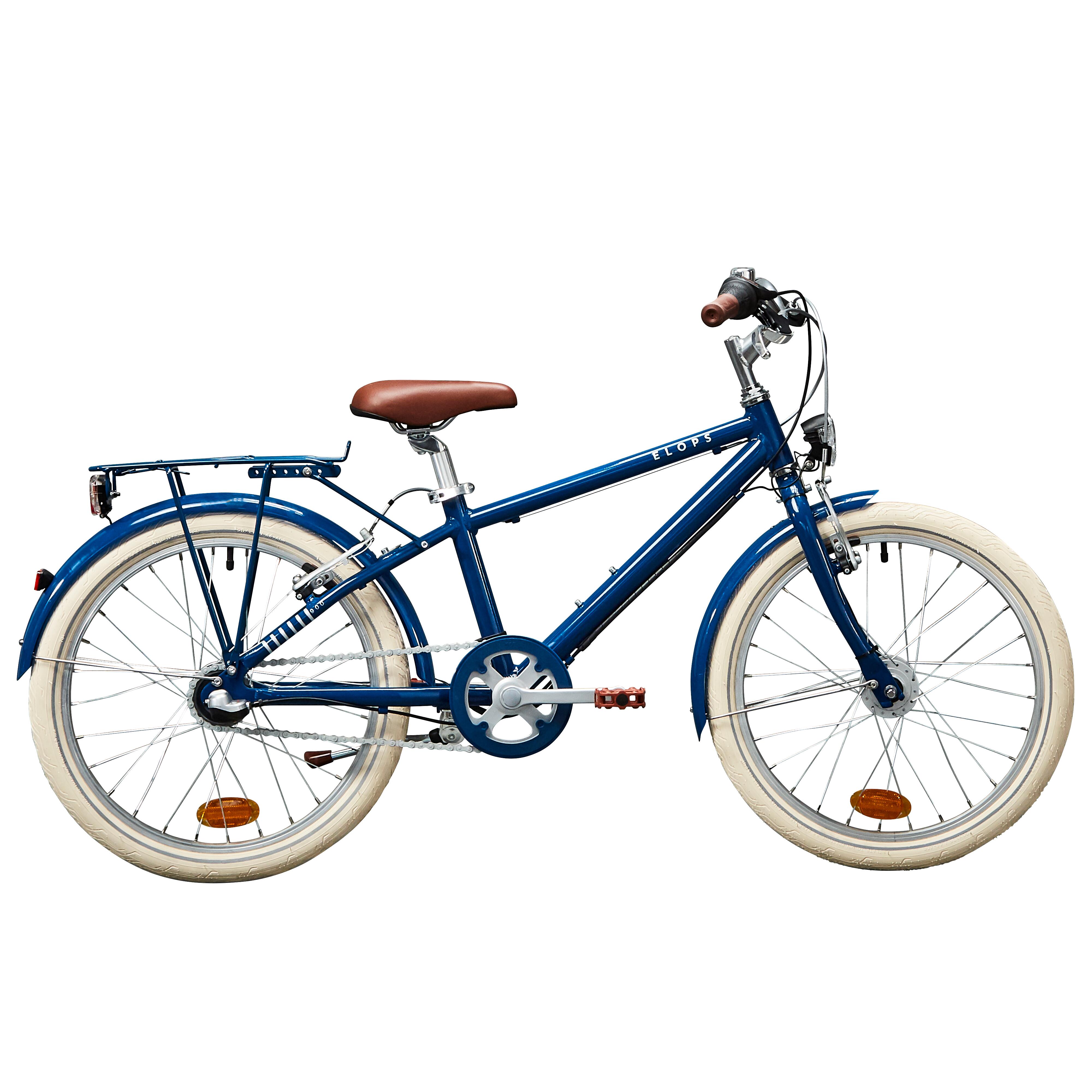 Btwin Kinderfahrrad City Bike 20 Zoll Hoprider 900 blau