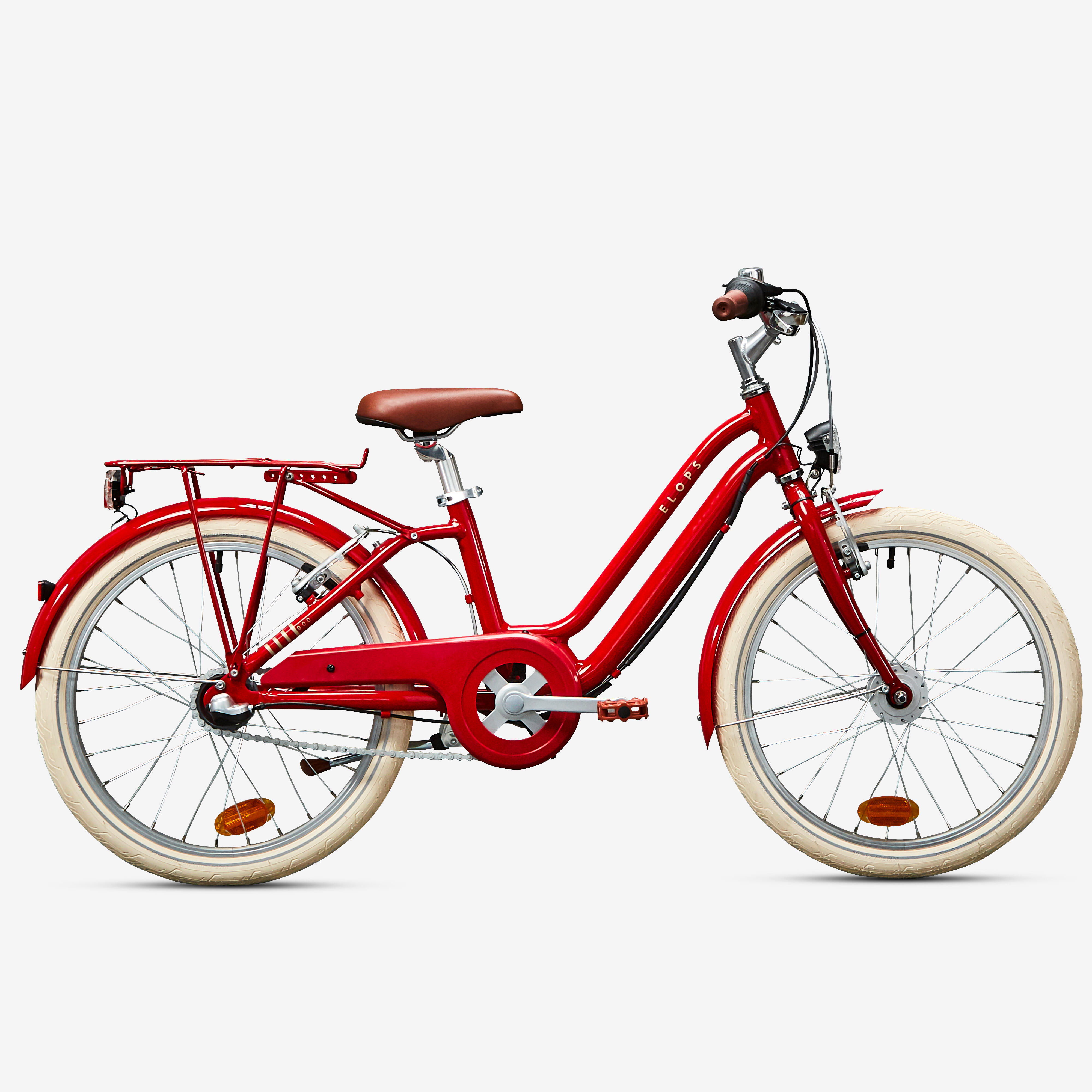 Btwin Kinderfahrrad City Bike 20 Zoll Elops 900 rot
