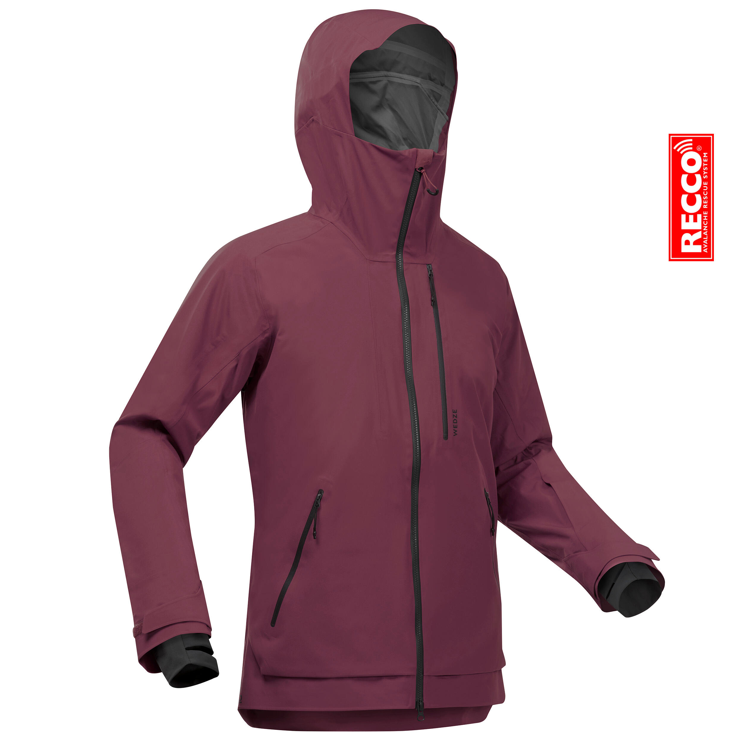 Wedze Skijacke FR500 New Padding Herren bordeaux
