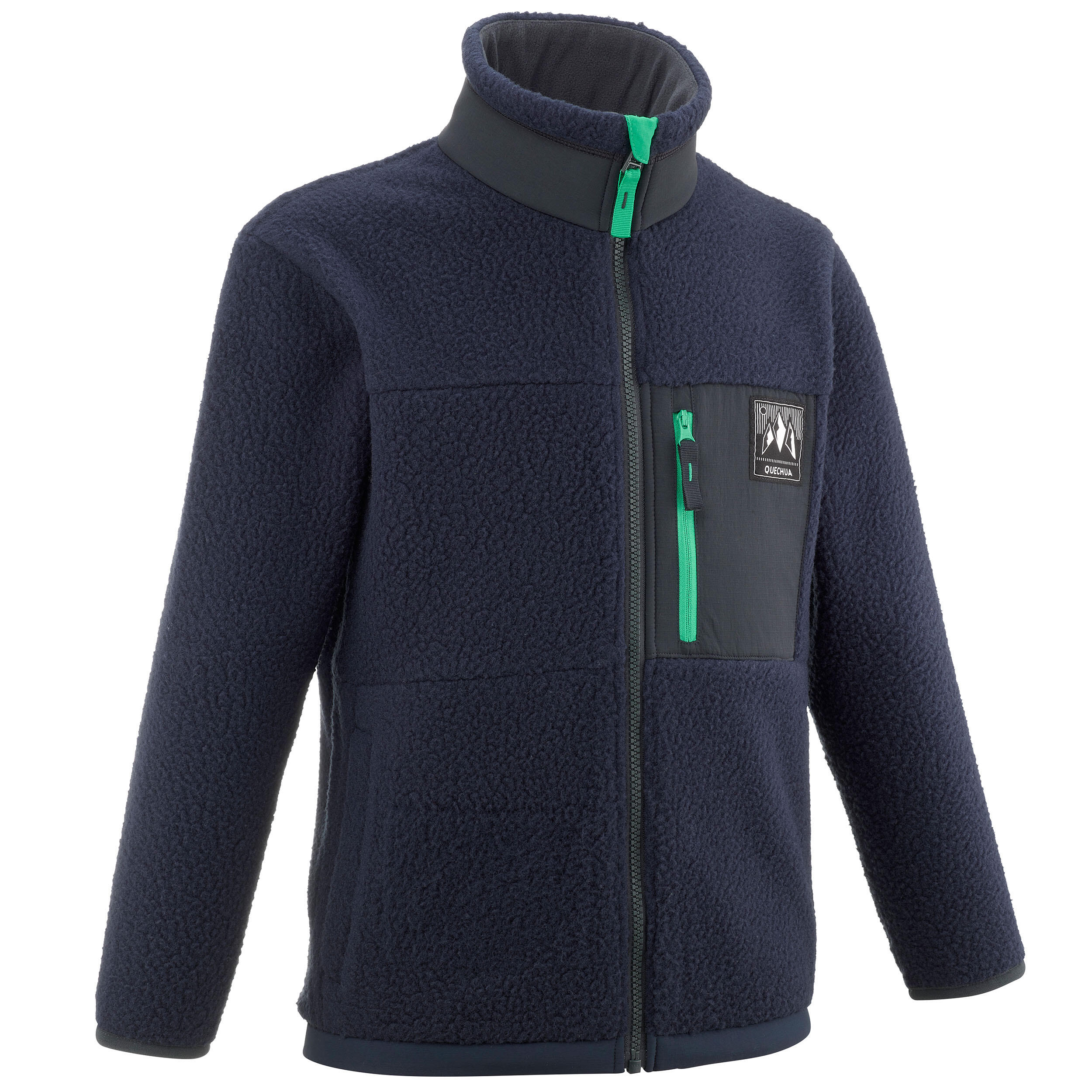 Quechua Fleecejacke Bergwandern MH500 warm Kinder Gr. 122–170 marineblau