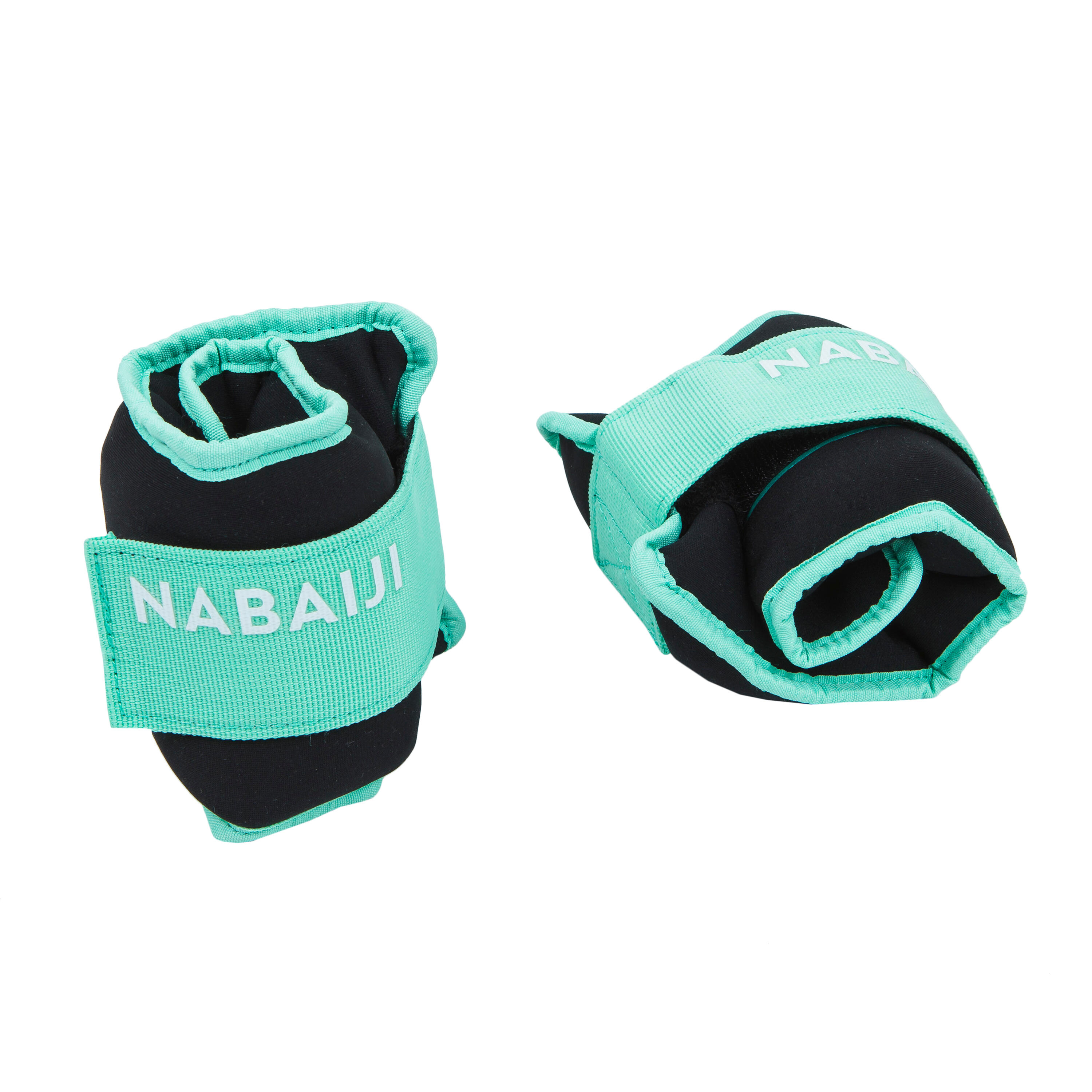 Nabaiji Gewichtsmanschetten Aquafitness hellgrün 2 × 0,5 kg