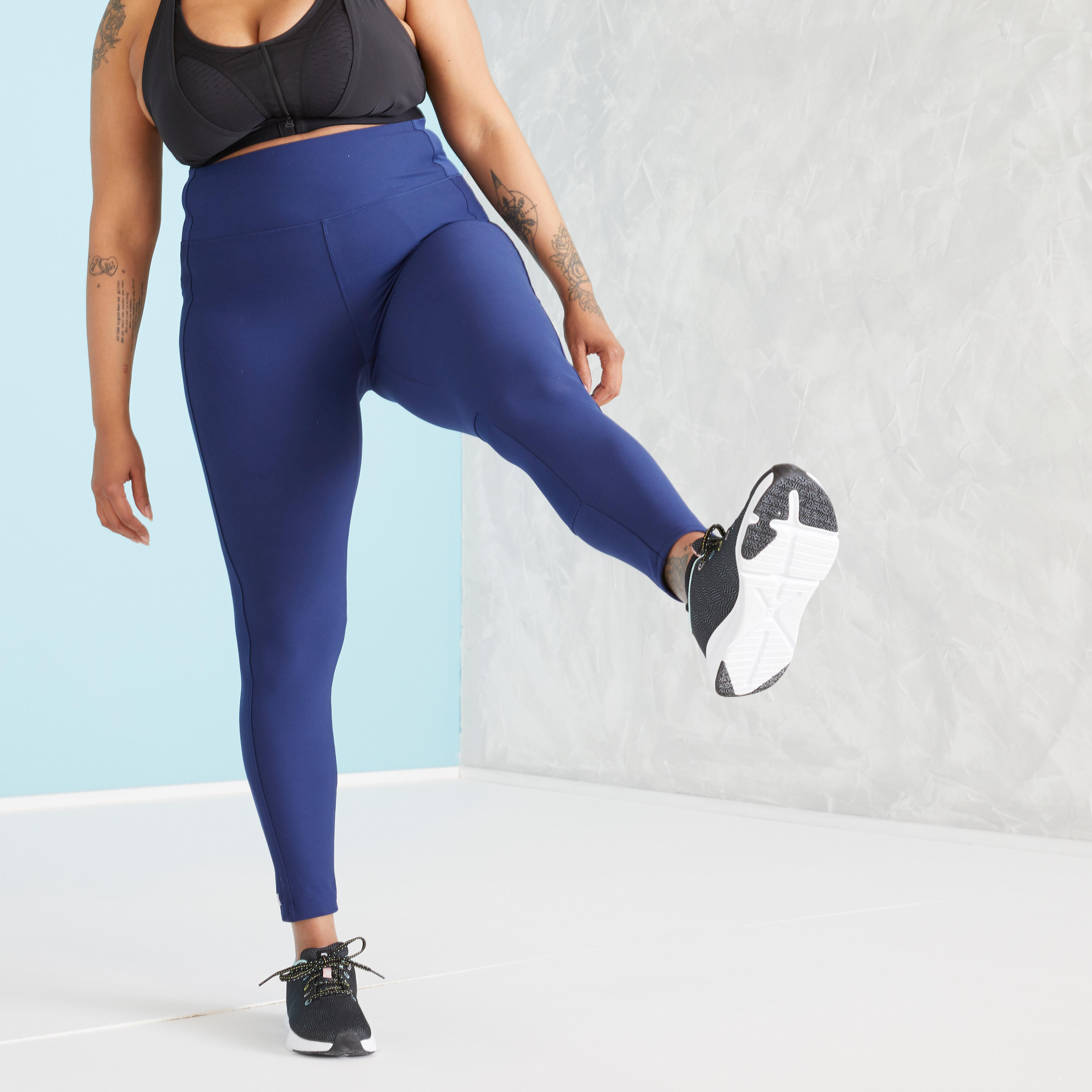 Domyos Leggings Fitness mit Smartphonetasche (große Größe)