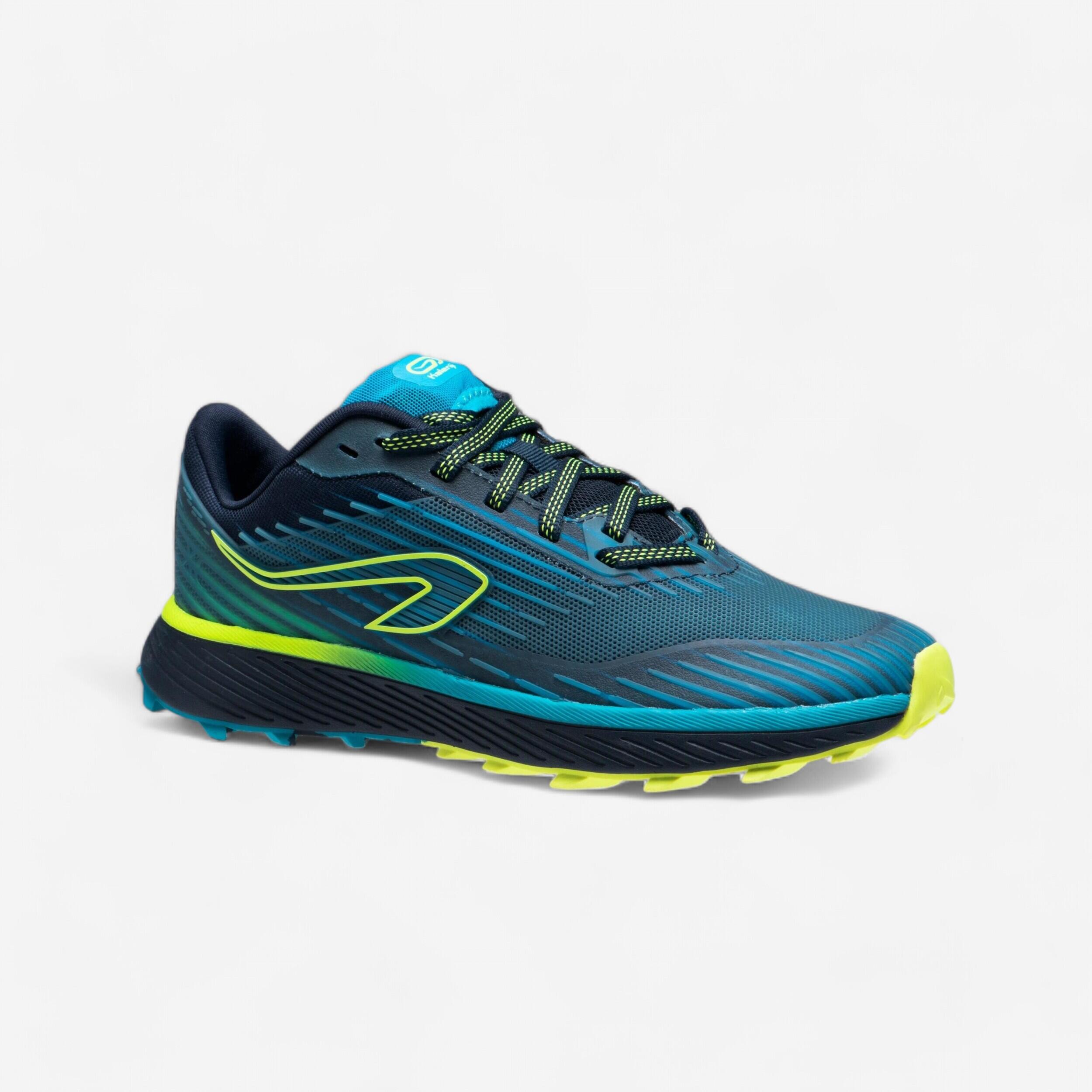 Kiprun Laufschuhe Trail Crosslauf Kiprun Kinder blau