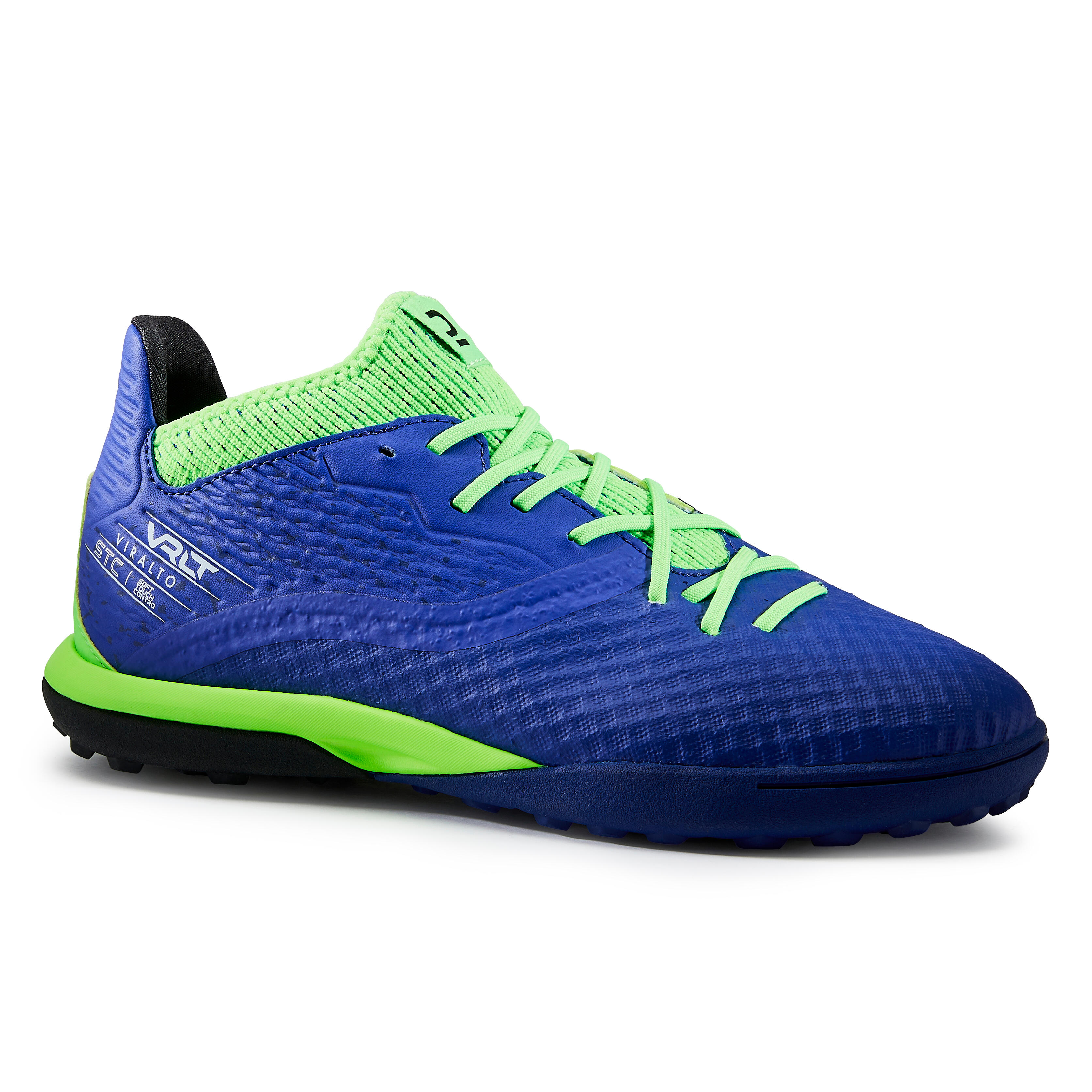 Kipsta Fussballschuhe VIRALTO III Turf TF Kinder blau/grün