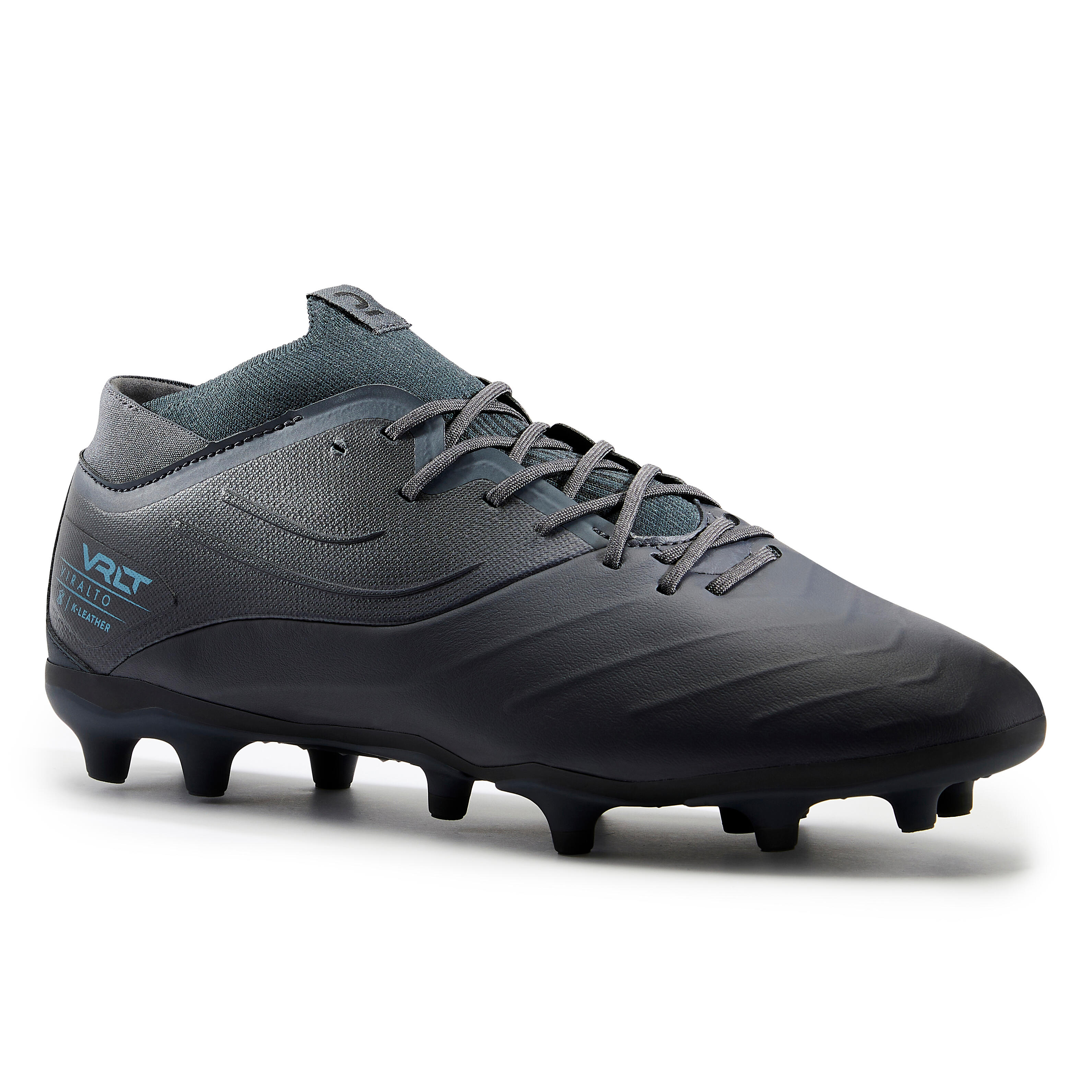 Kipsta Fussballschuhe Nocken VIRALTO IV FG Känguruleder schwarz