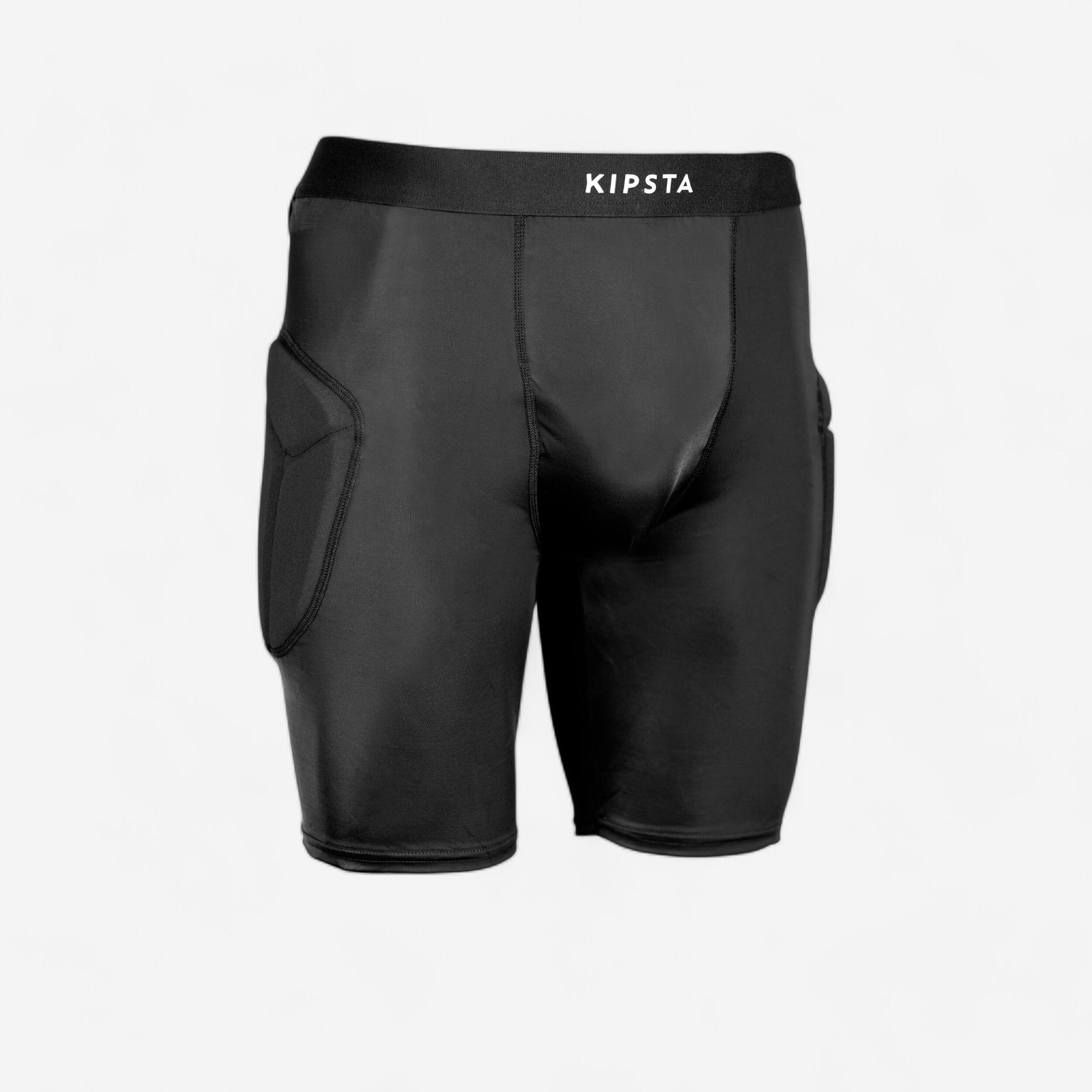 Kipsta Schutzshorts Boxershorts Futsal-Torhüter schwarz