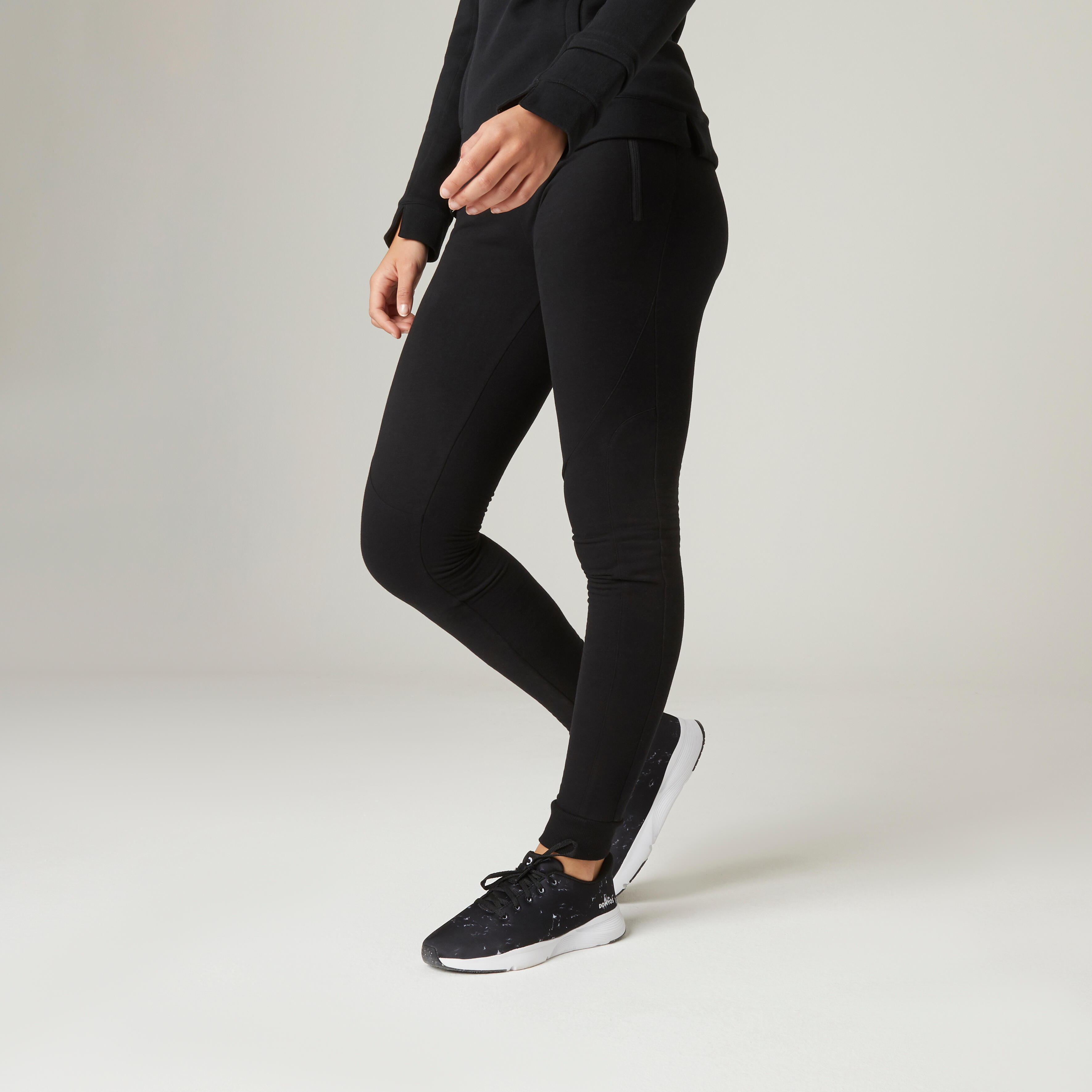 Domyos Jogginghose Fitness Slim - 520 Damen schwarz