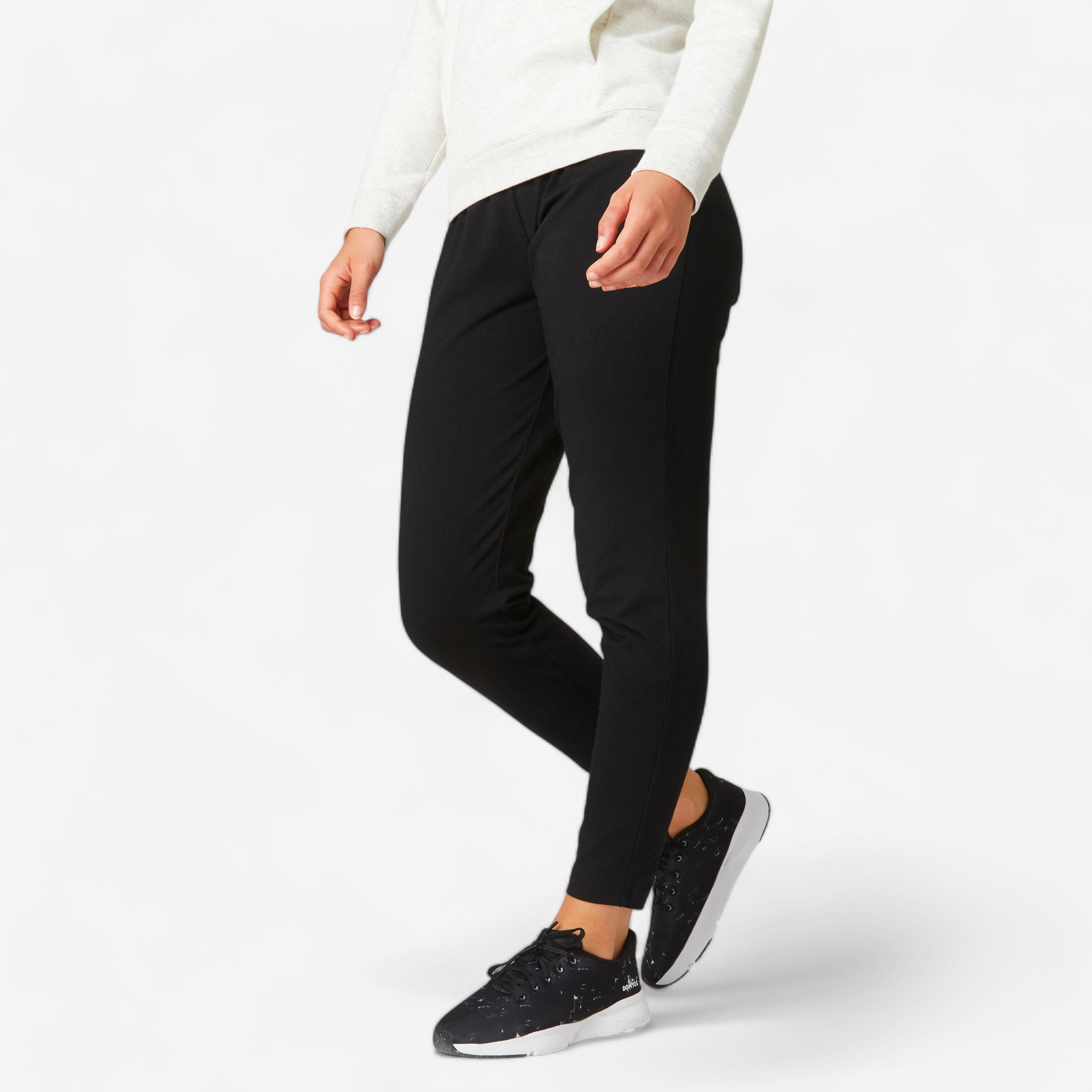 Domyos Jogginghose 100 Fitness Regular Damen schwarz