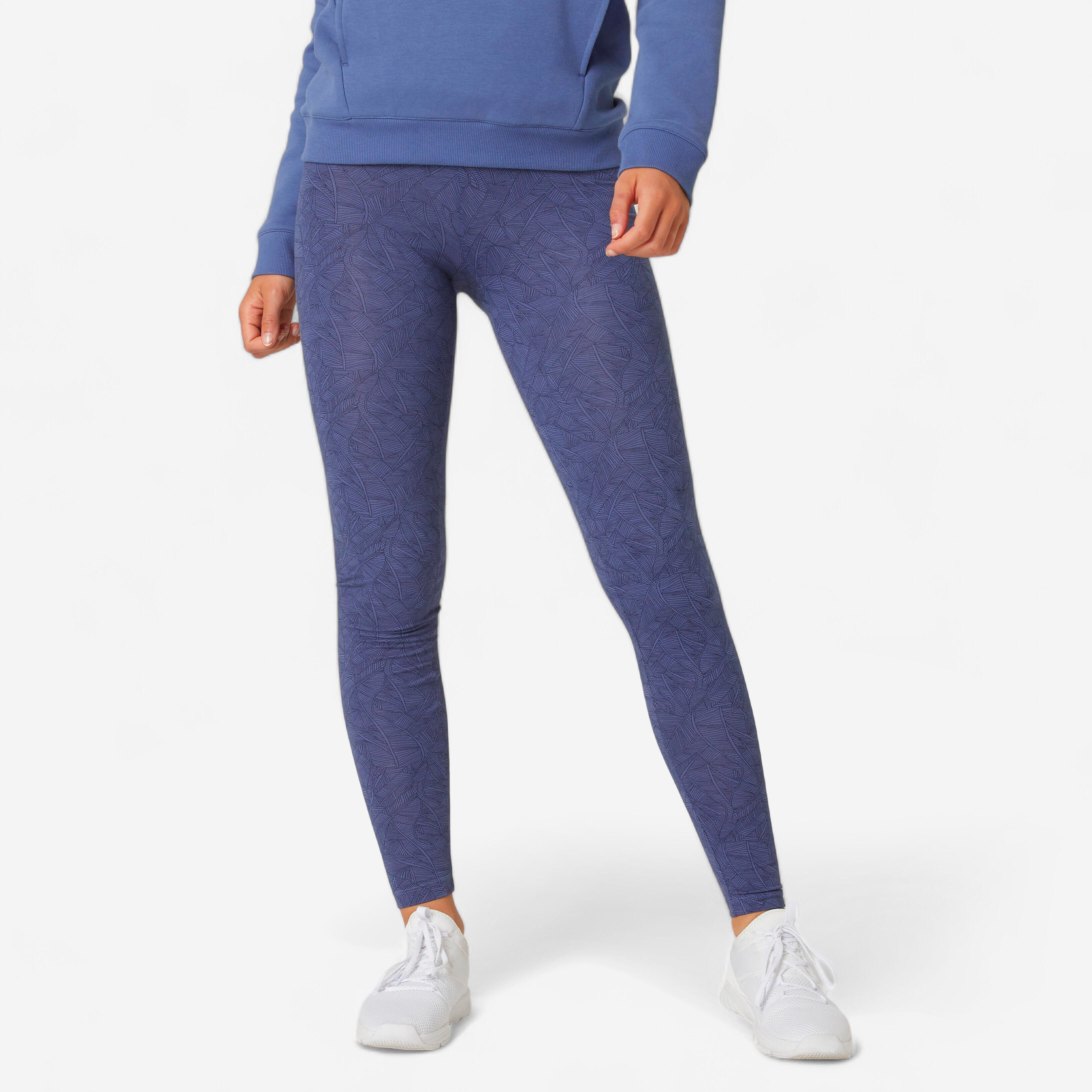 Domyos Leggings Fit+ Fitness Baumwolle Damen grau