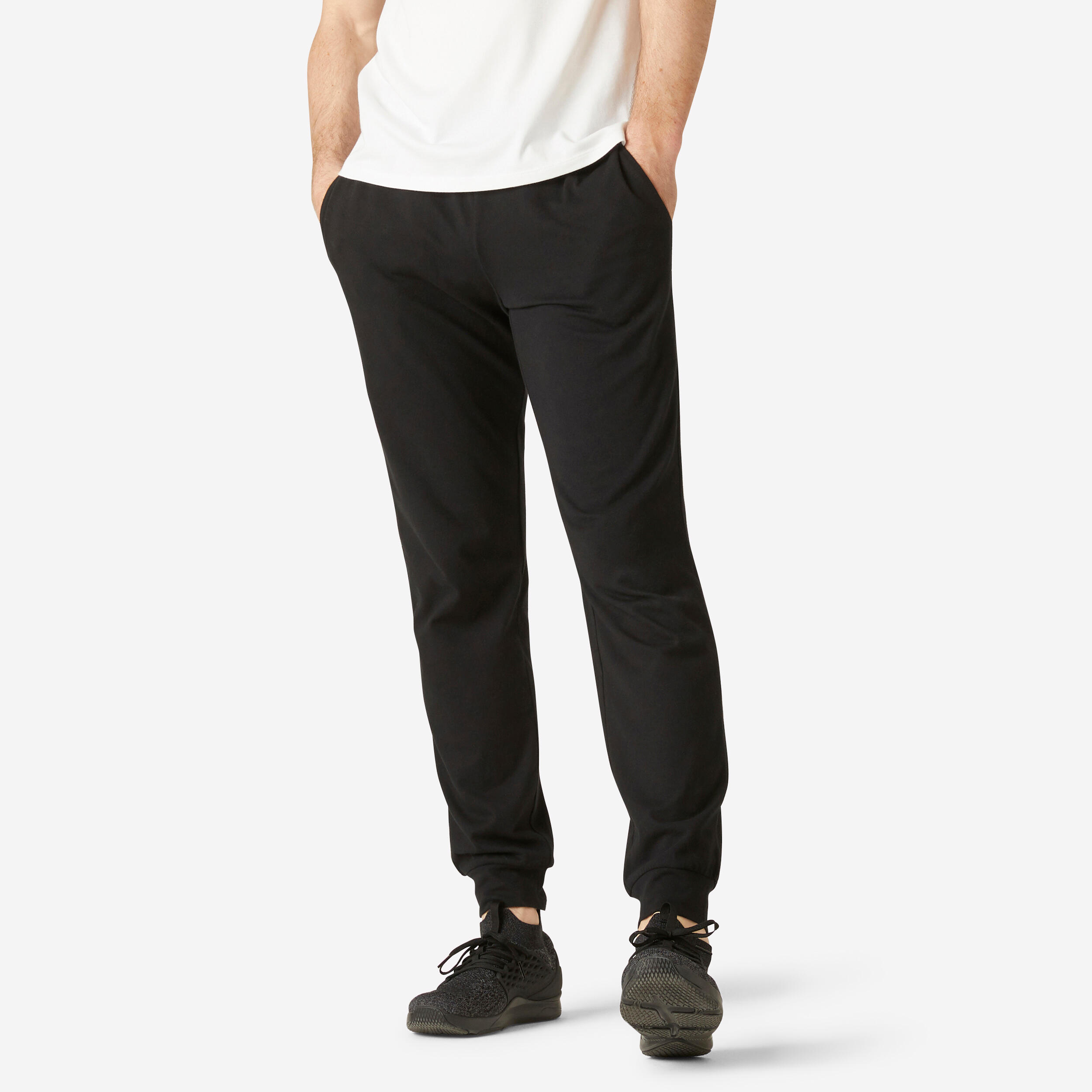 Domyos Jogginghose Regular Fitness 120 Herren schwarz
