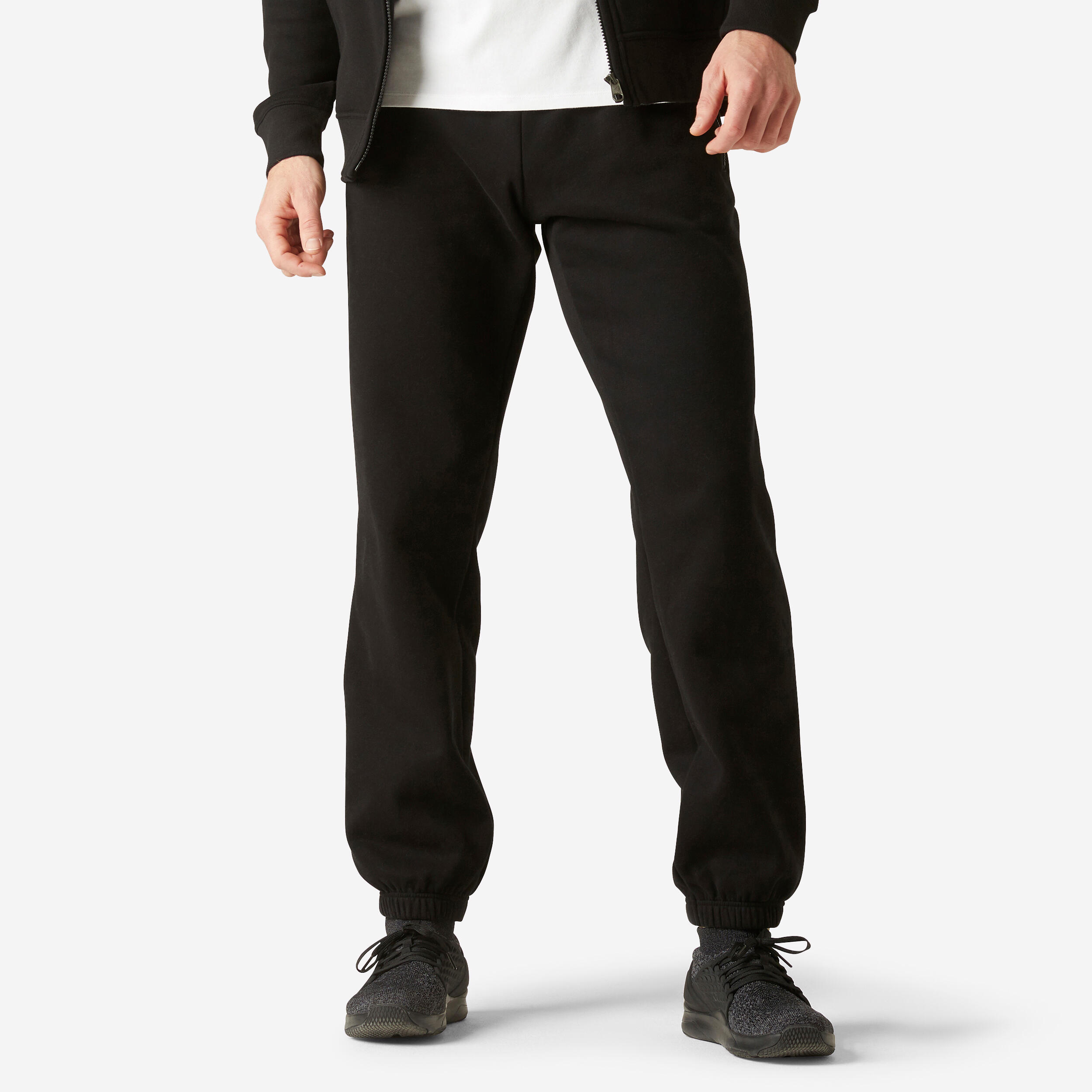 Domyos Jogginghose Fitness Regular 500 Herren - schwarz
