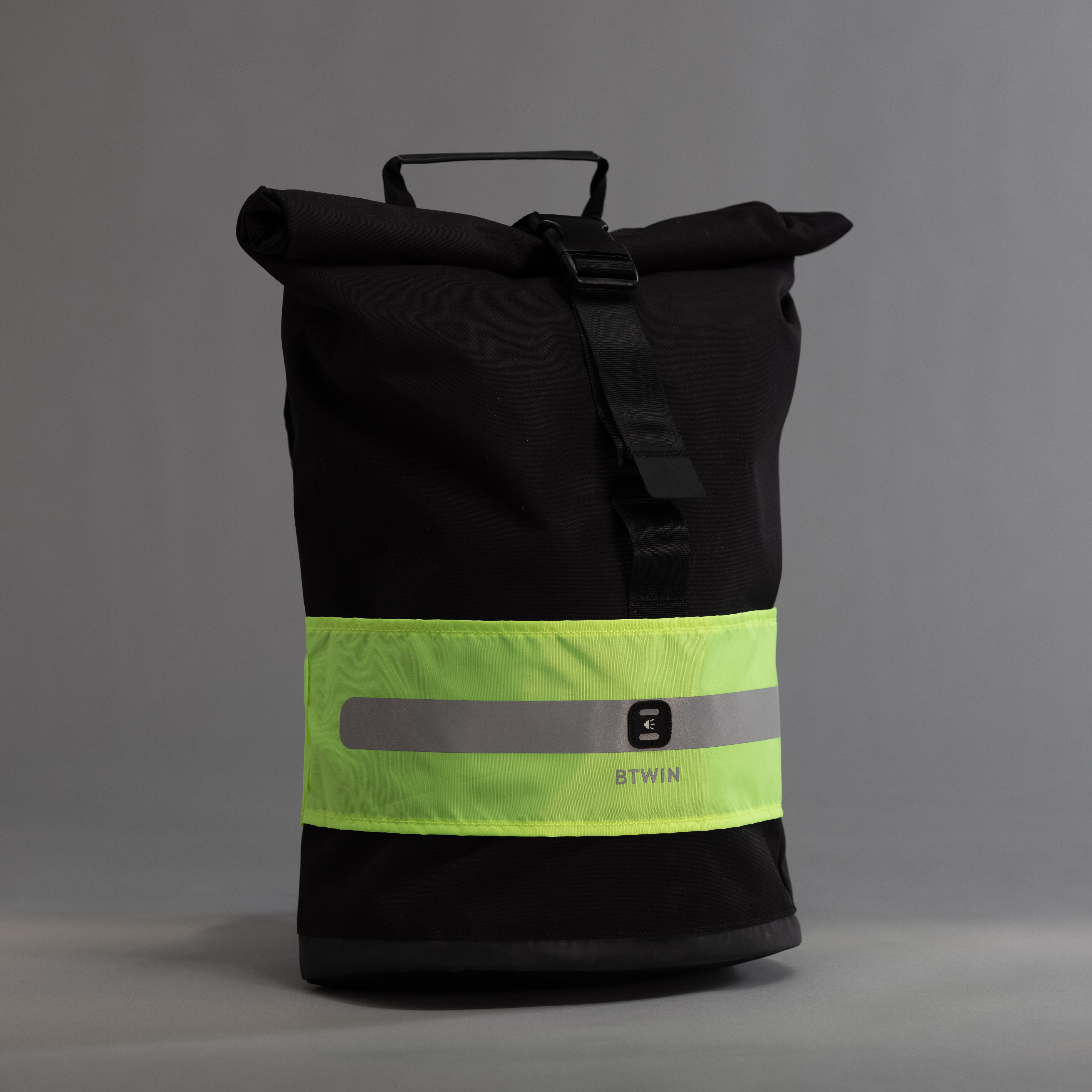 Btwin Reflektorband 560 für Rucksack Tag und Nacht neongelb