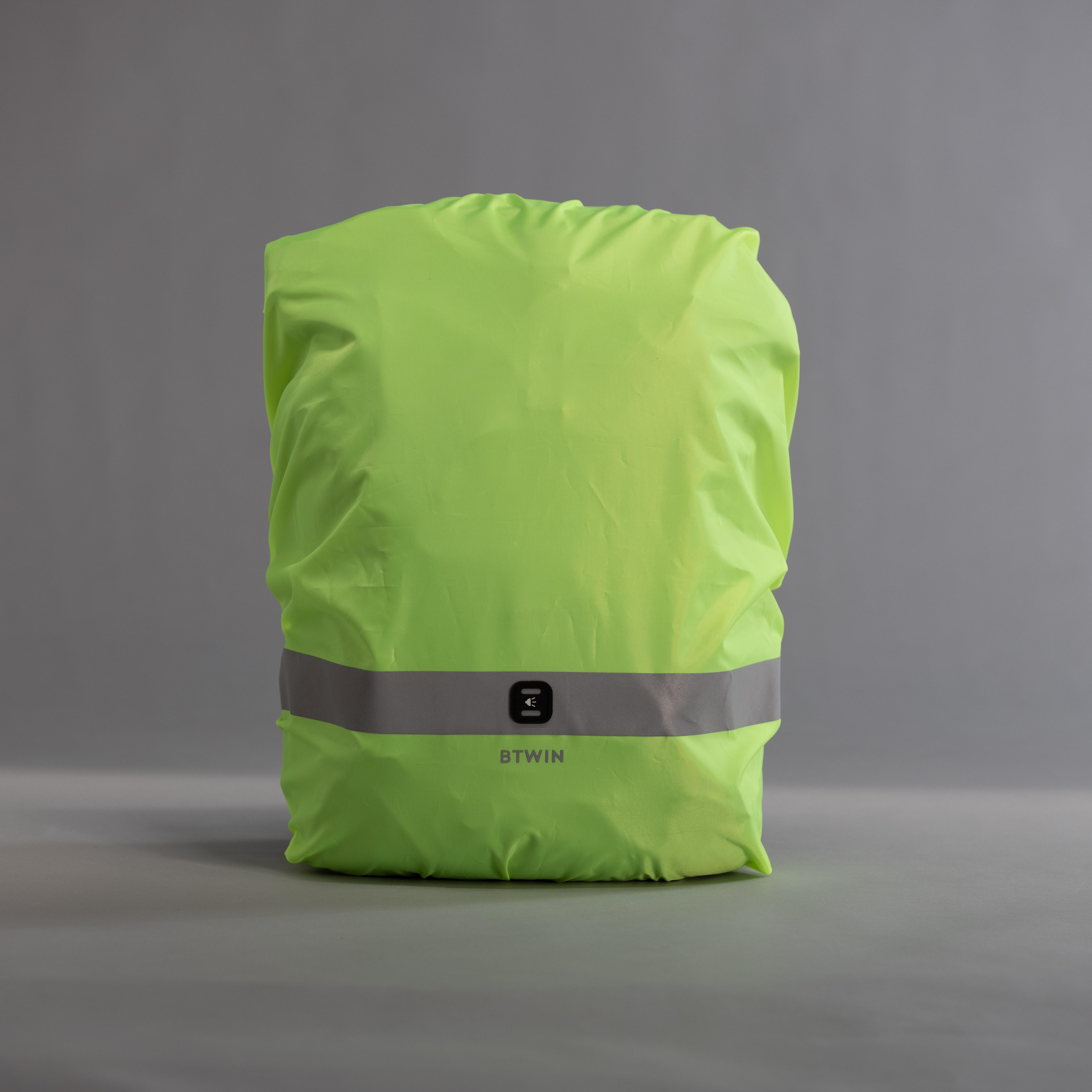 Btwin Rucksack-Schutzhülle 560 Tag und Nacht neongelb