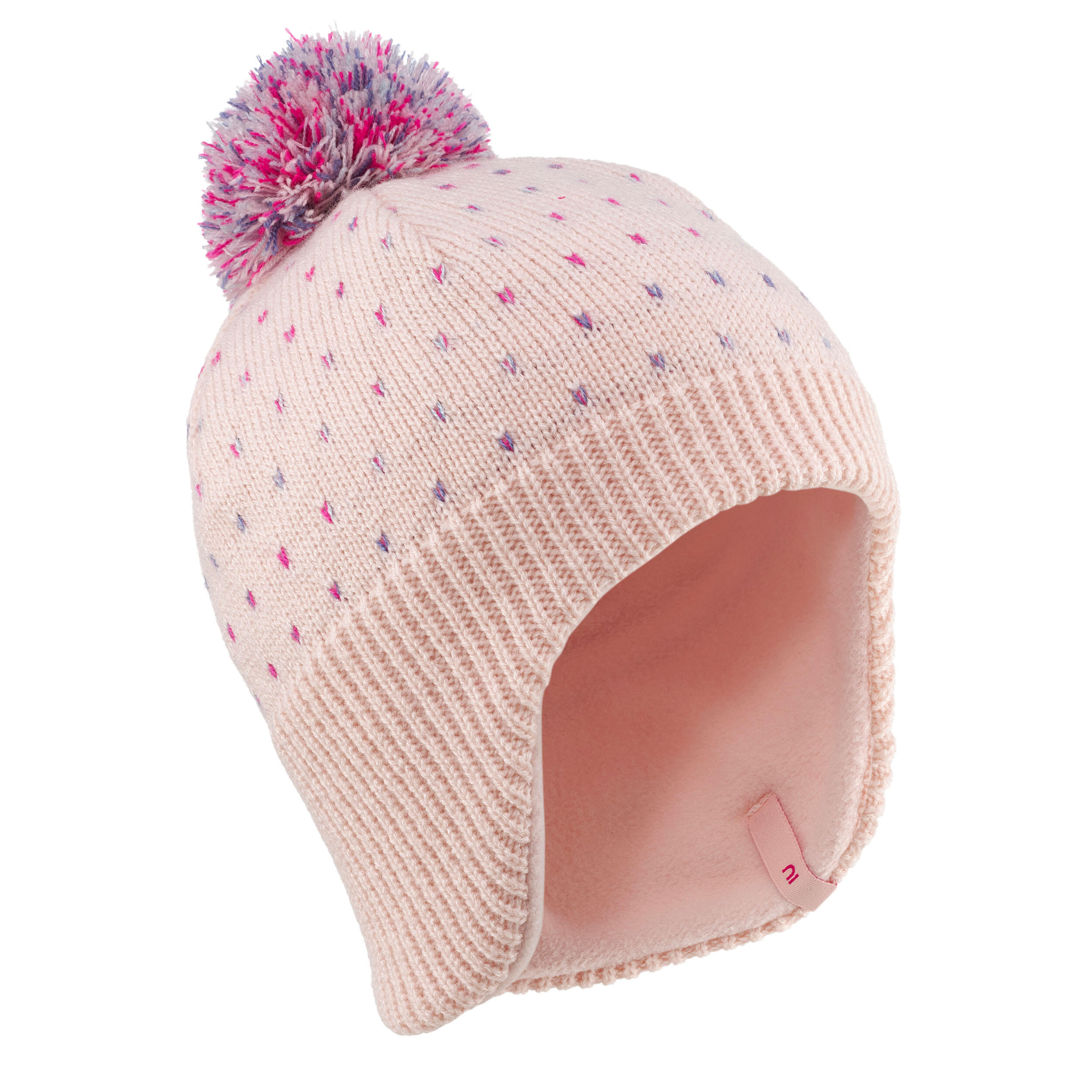 Wedze Skimütze Flap Kid Kinder marineblau