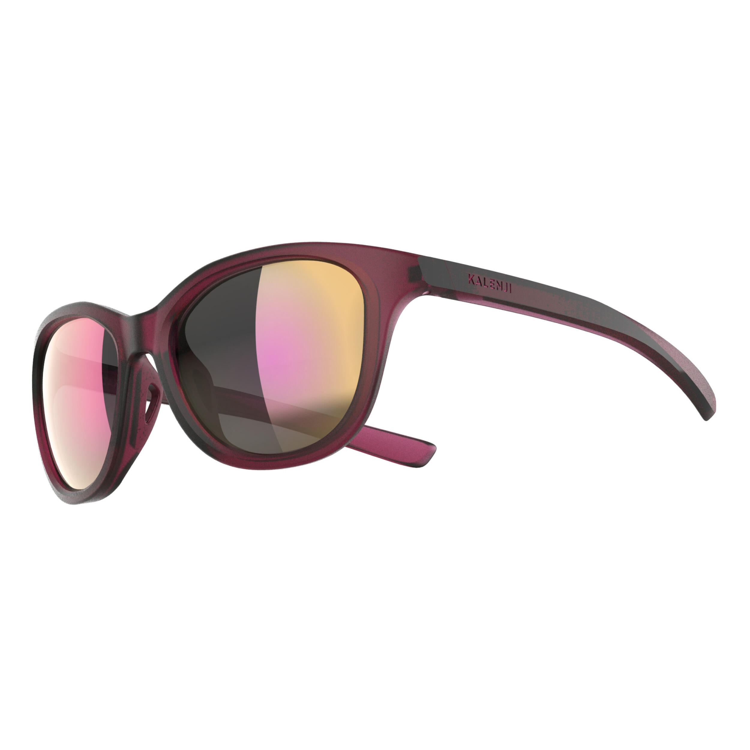 Kalenji Sonnenbrille Laufsport Runstyle 2 Kat. 3 Erwachsene transparent burgunderrot