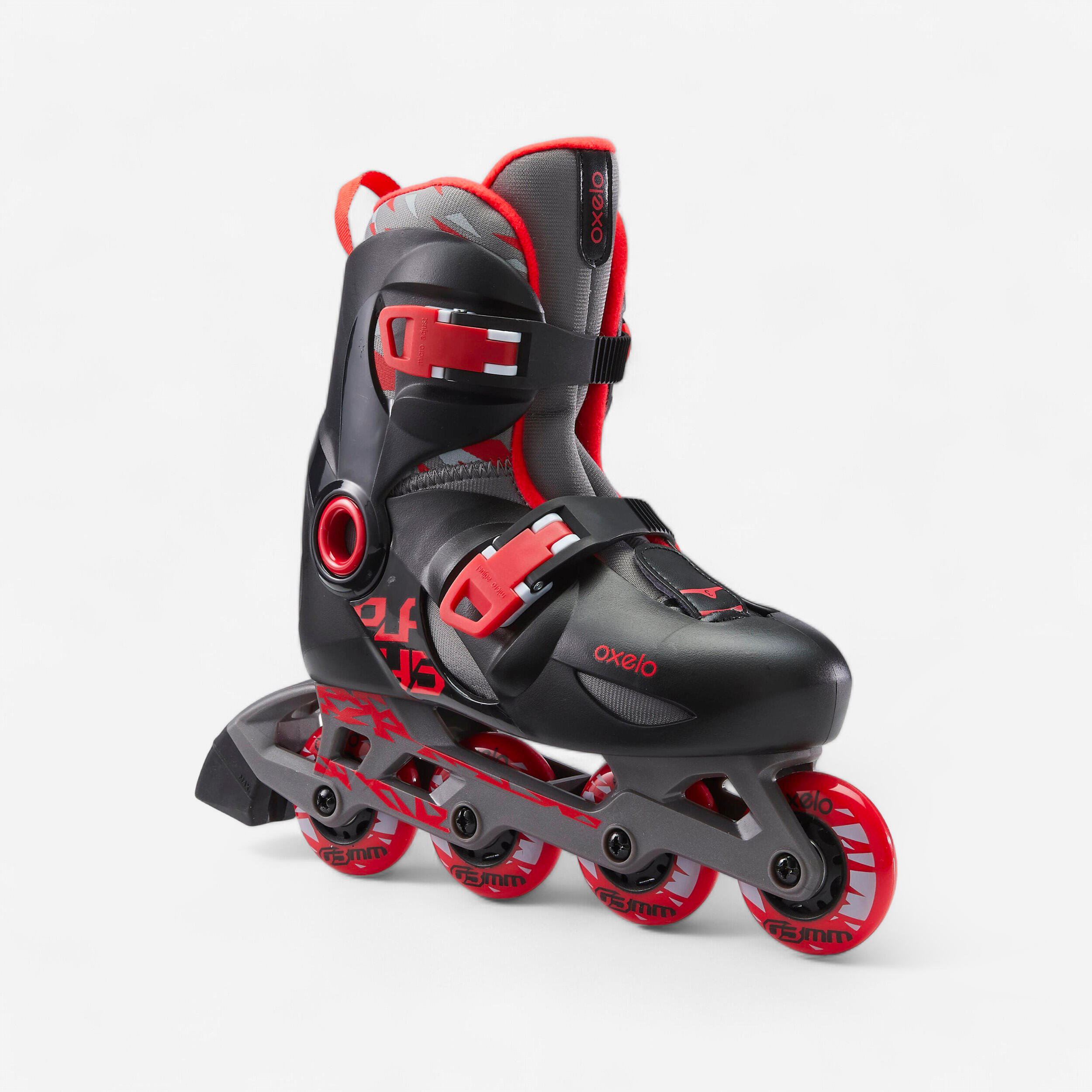 Oxelo Inline Skates Inliner Play 5 Kinder schwarz/rot