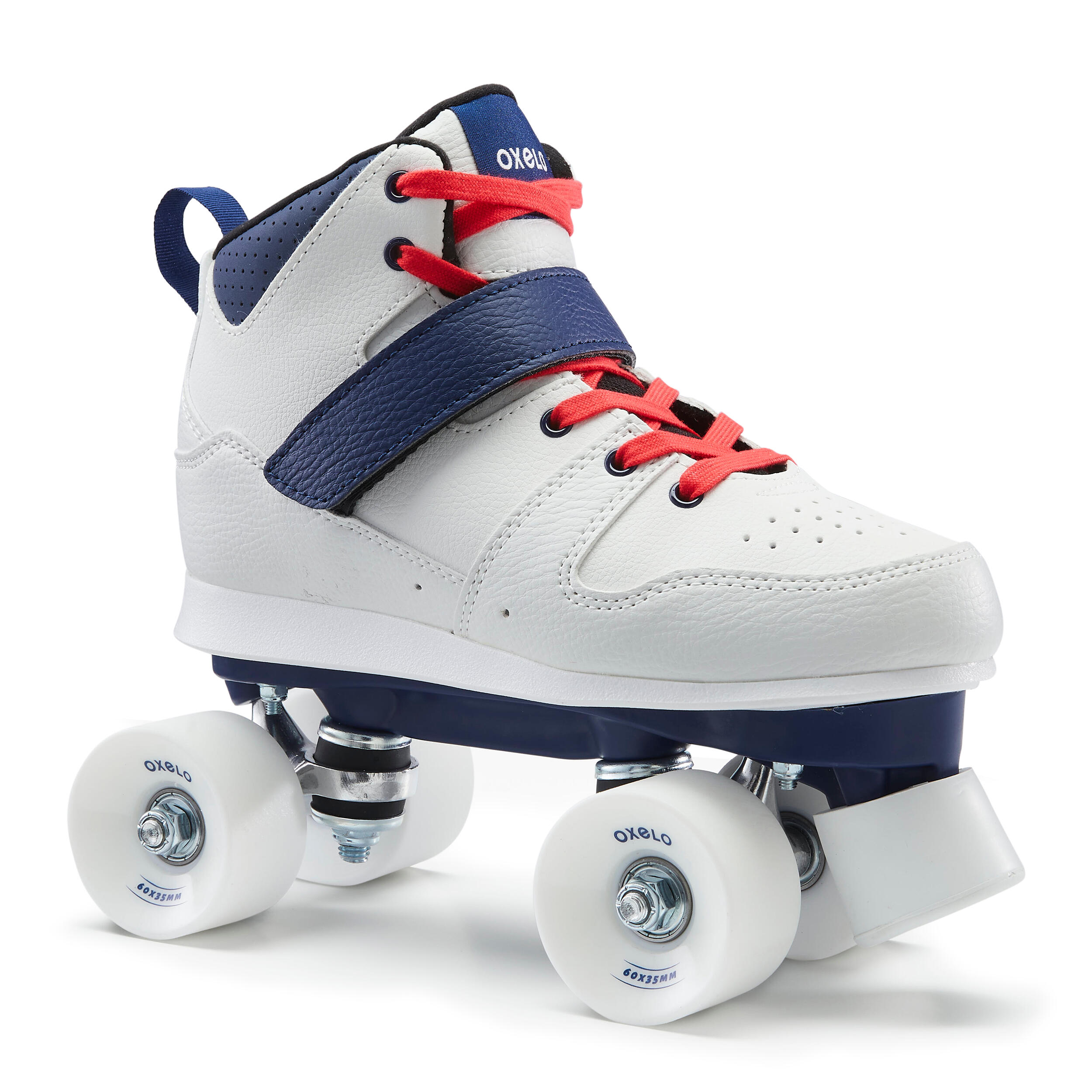 Oxelo Rollschuhe Quad 100 Erwachsene weiss