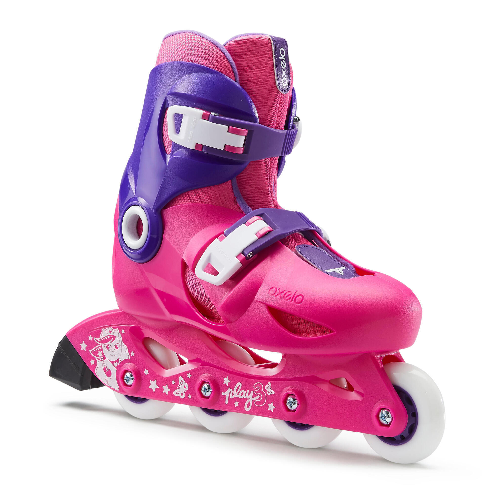 Oxelo Inline Skates Inliner Play 3 Kinder blau/rot