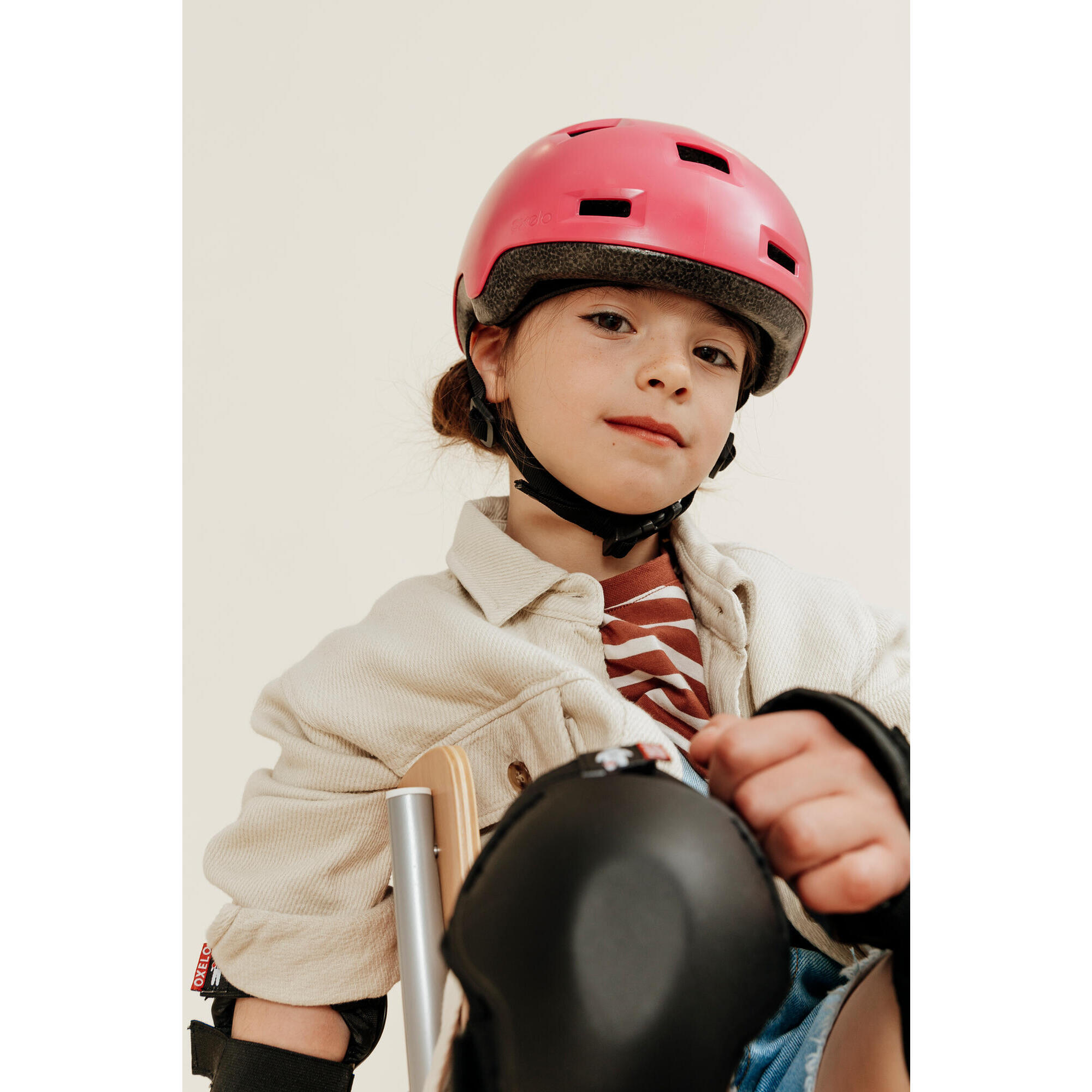 Oxelo Skaterhelm B100 für Inliner Skateboard Scooter Kinder rosa