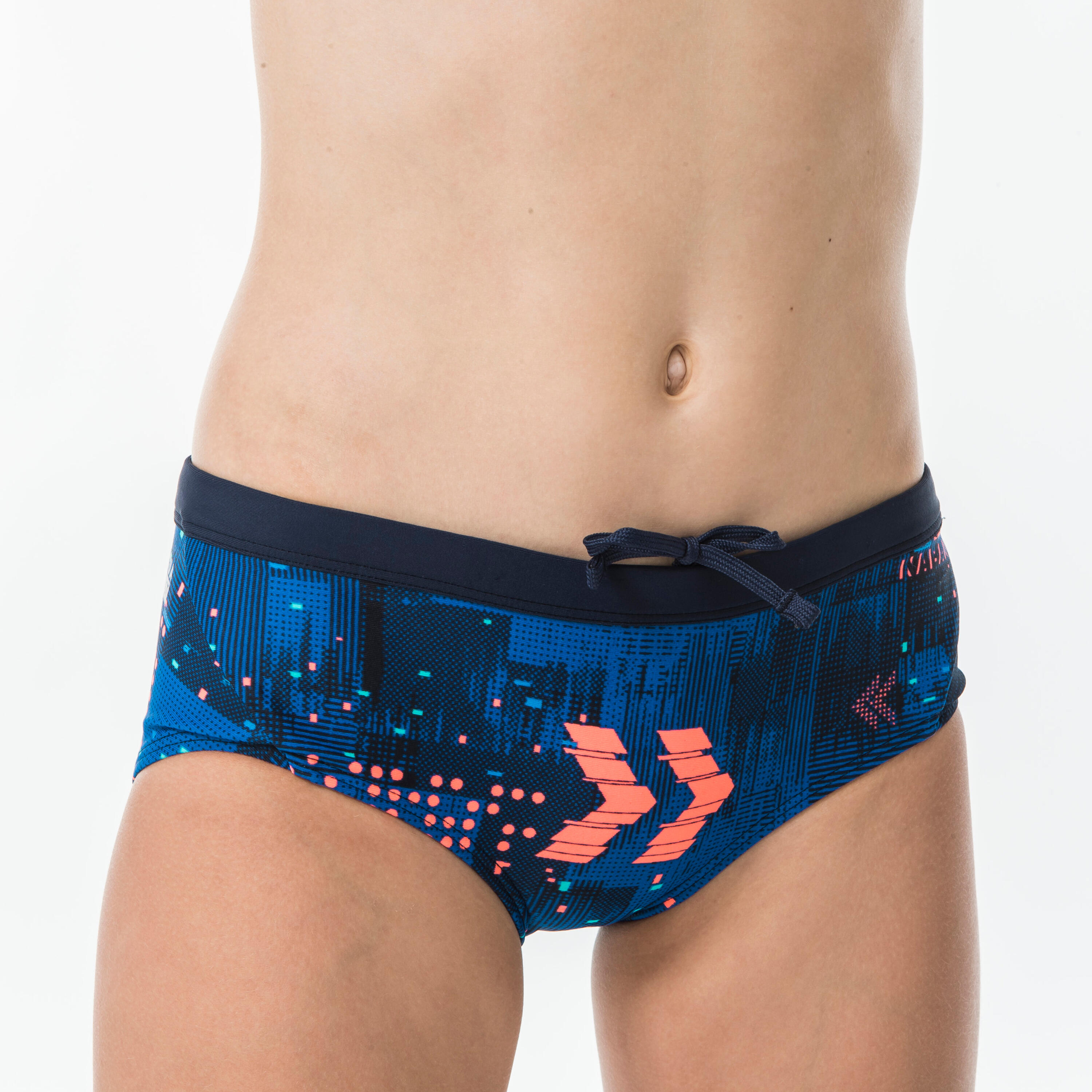 Nabaiji Sportbikini Hose Kamyleon Map Mädchen blau