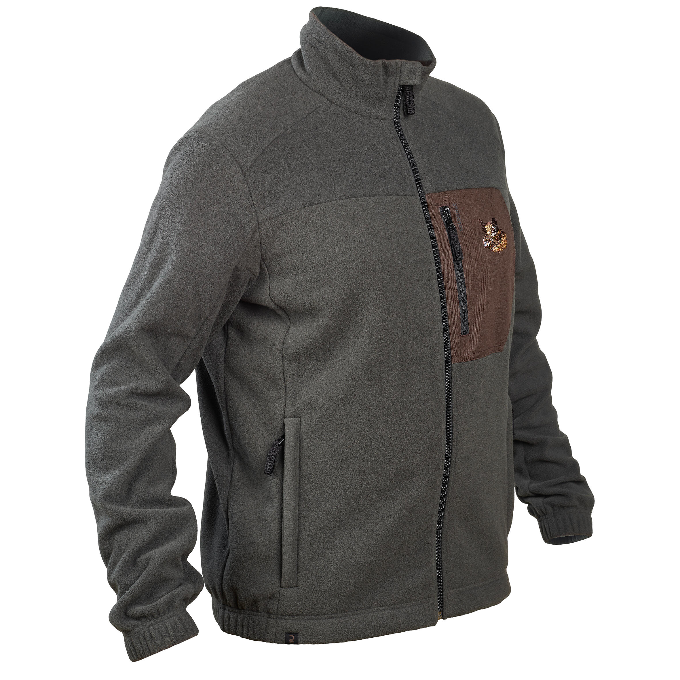Solognac Jagd-Fleecejacke 500 Stickerei Wildschwein